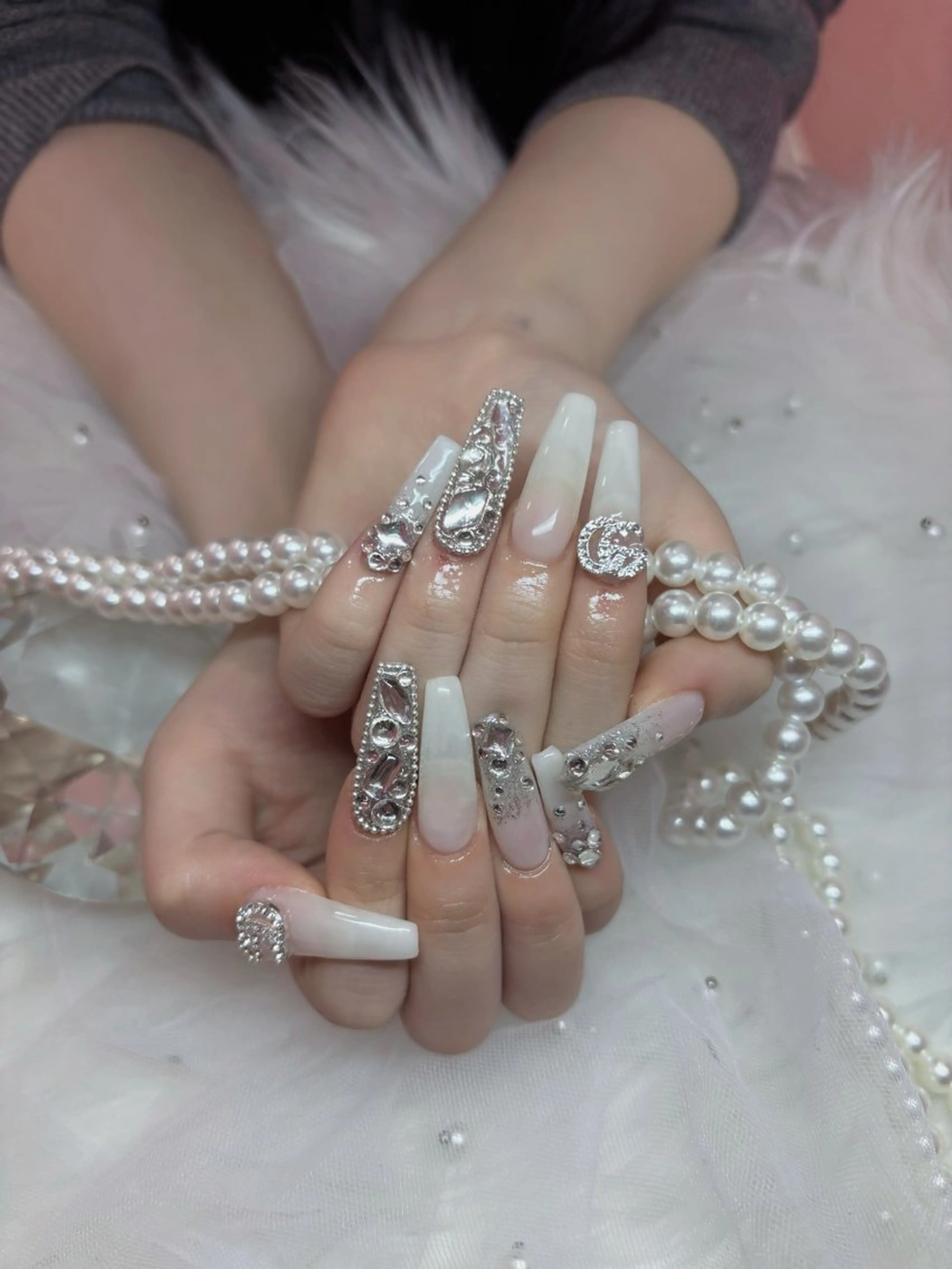 ネイル 韓国ネイル ロングネイル メンズネイル ワンホンネイル ハンドネイル ビューティーサロン ICYのネイルデザイン