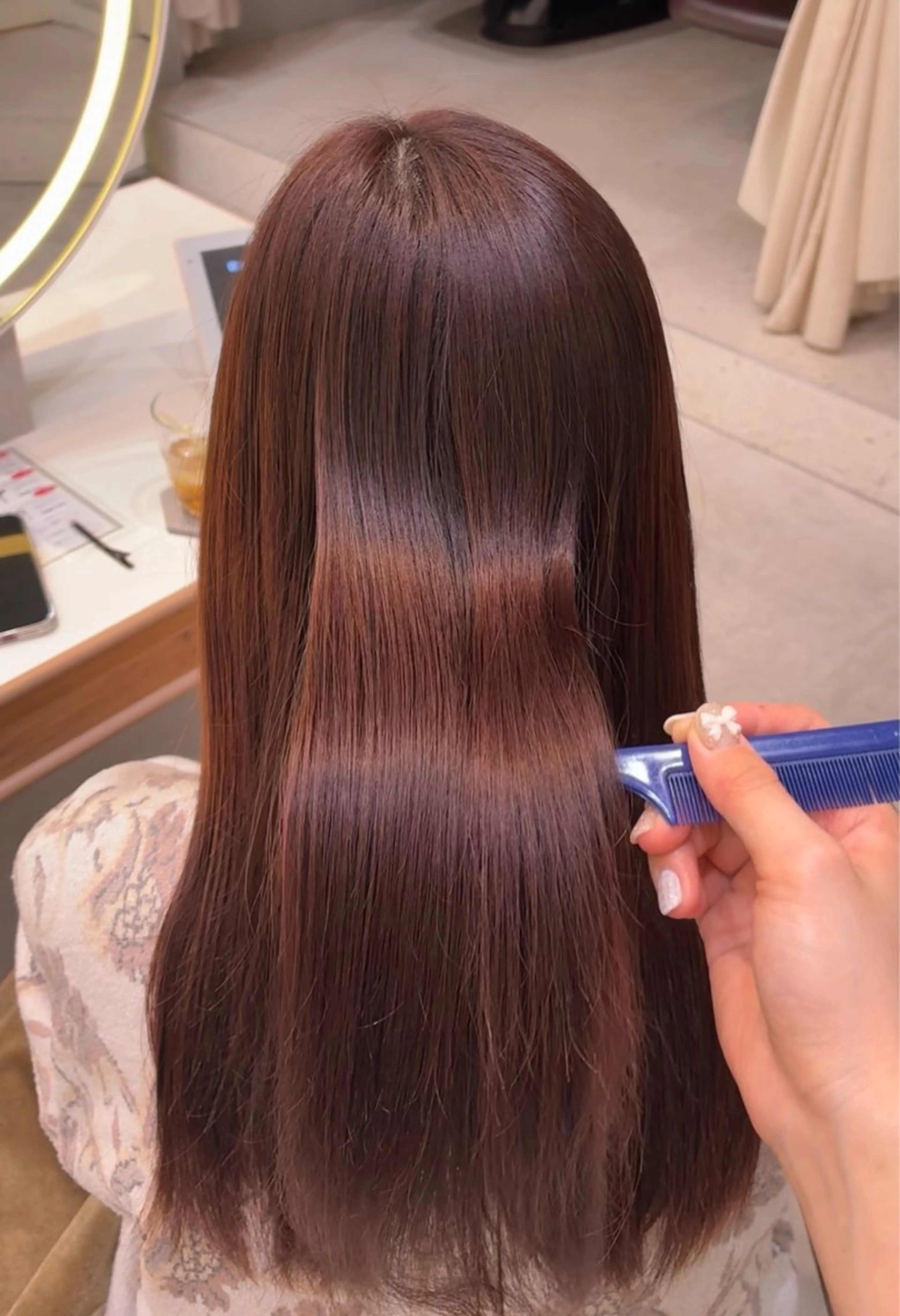 セミロング カラー ブラウンカラー ヘアカラー ハイトーン/韓国ヘア senaのヘアスタイル