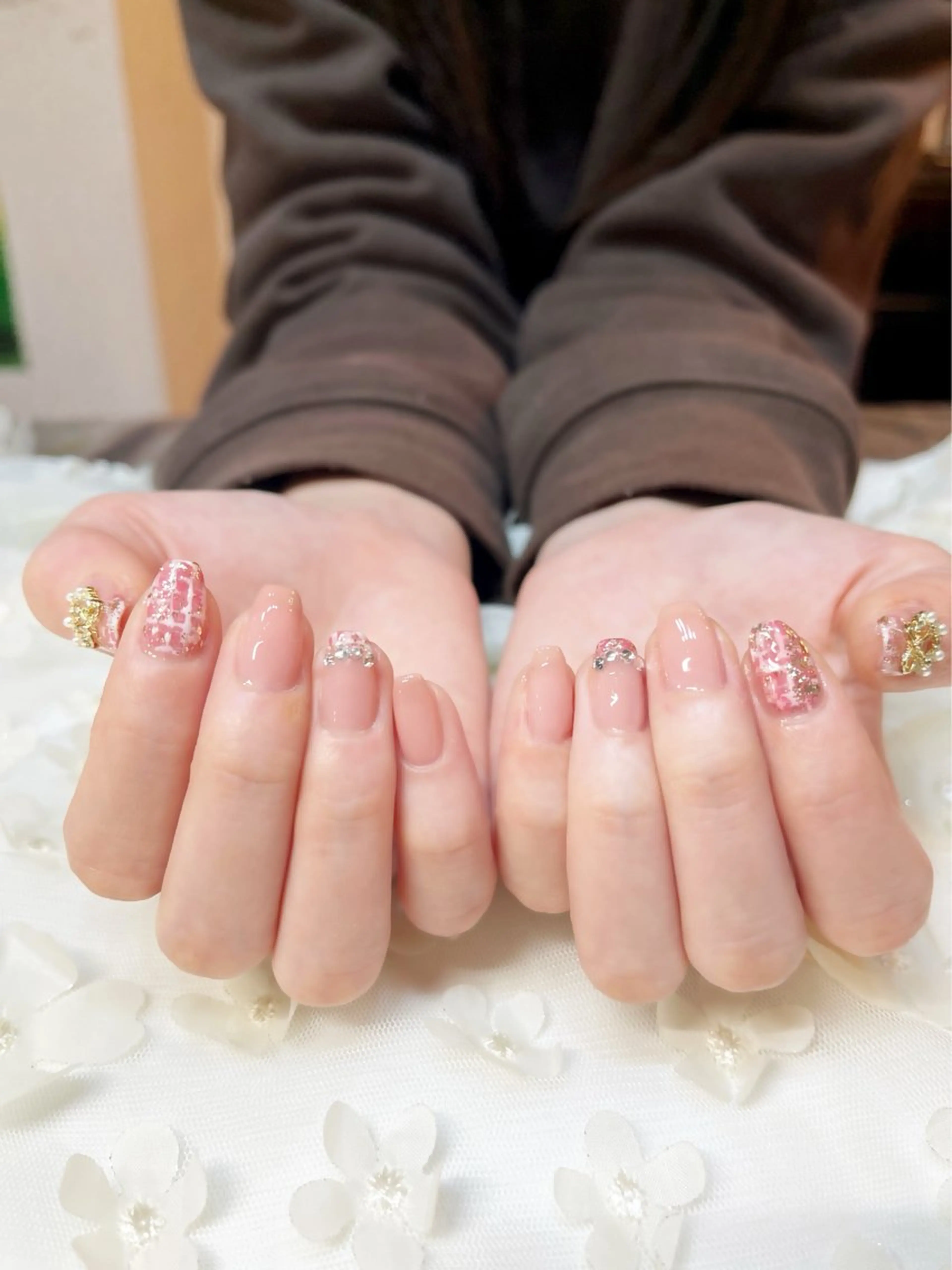 ネイル ツイードネイル GARDEN GELのネイルデザイン