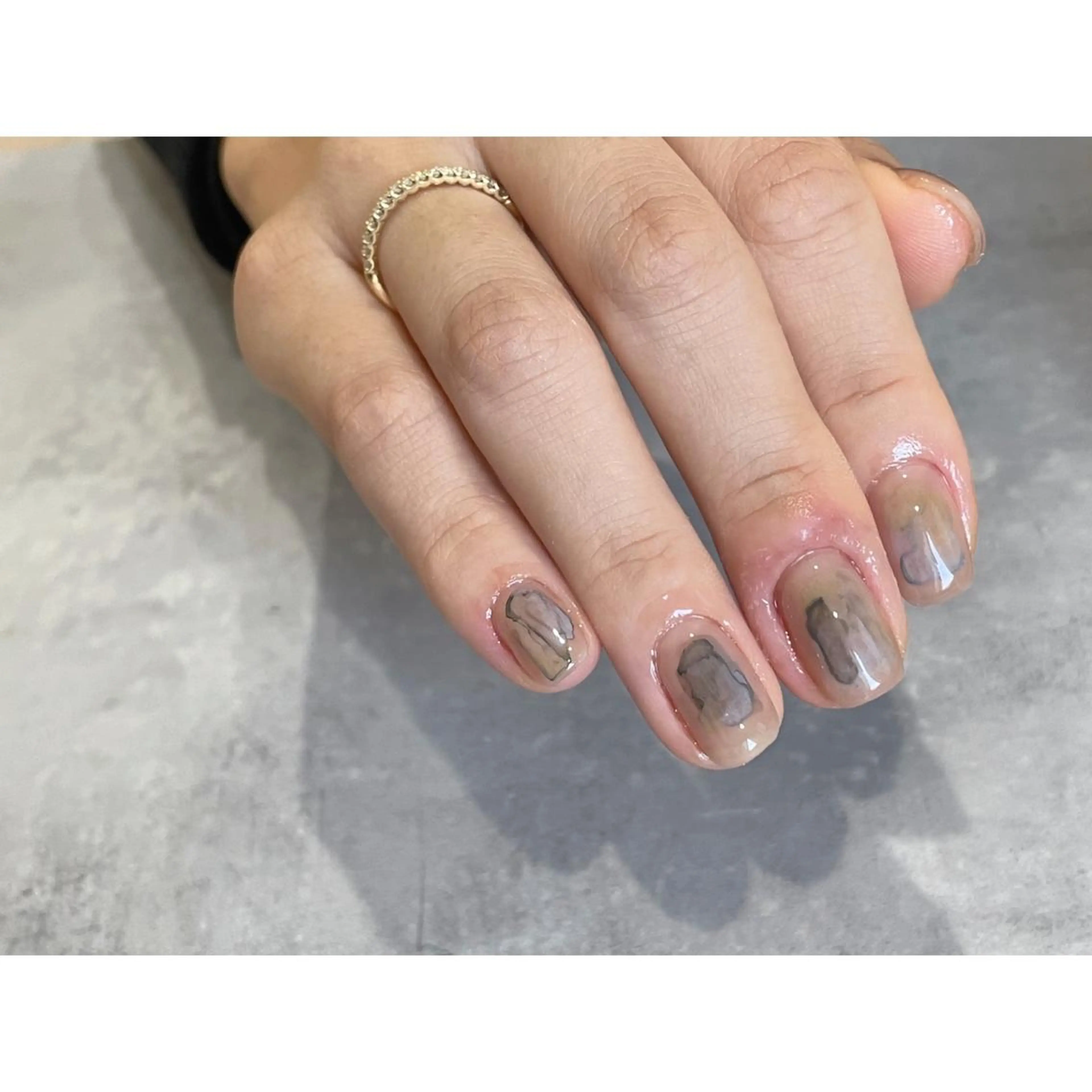 ネイル アートネイル ブルー ミラーネイル ニュアンスネイル ワンカラーネイル lacier nailのネイルデザイン