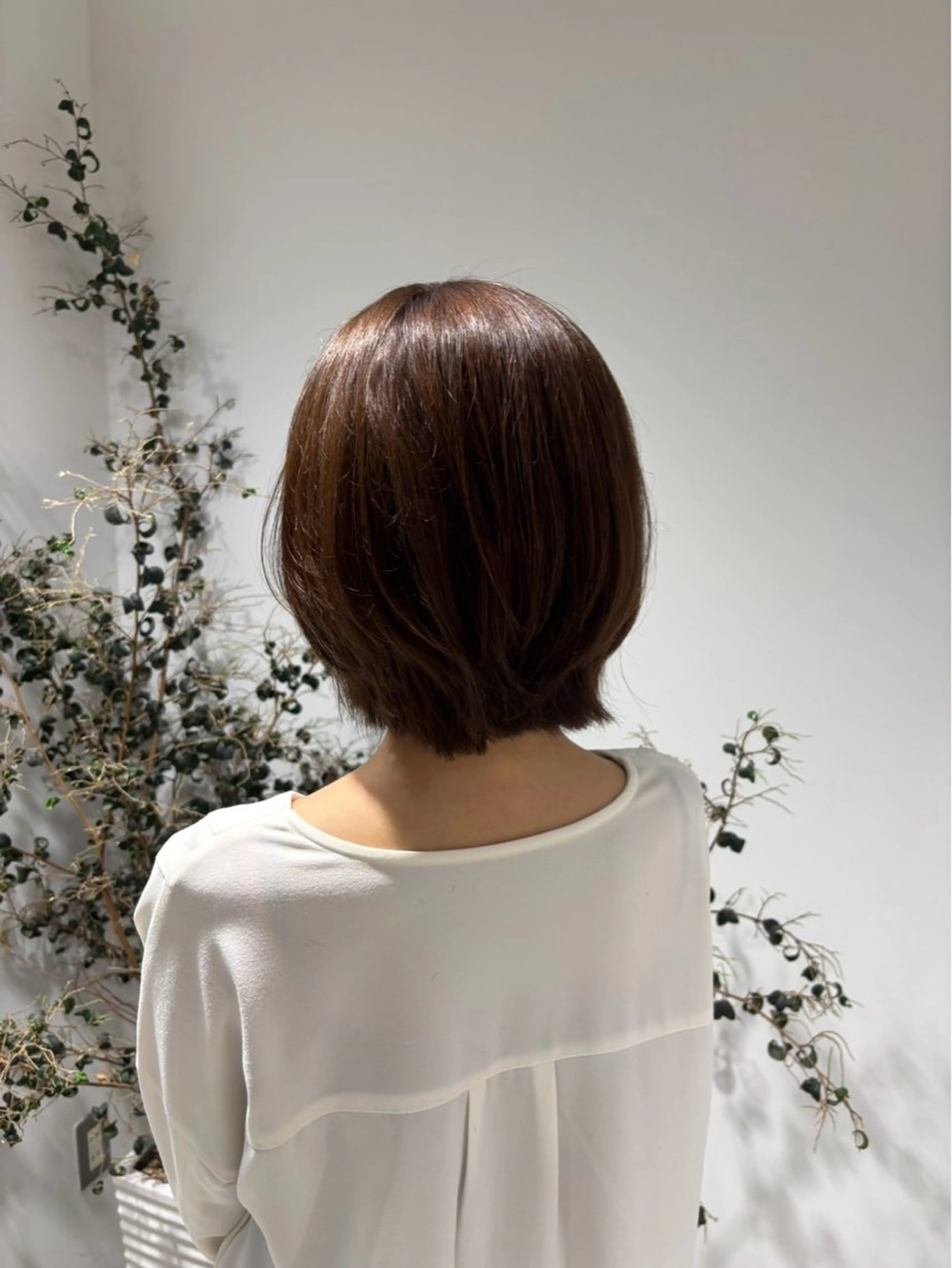 ショート カラー パーマ ボブレイヤー ボブ くびれヘア レイヤーカット 韓国ヘア/ボブ/ レイヤー/Rinのヘアスタイル
