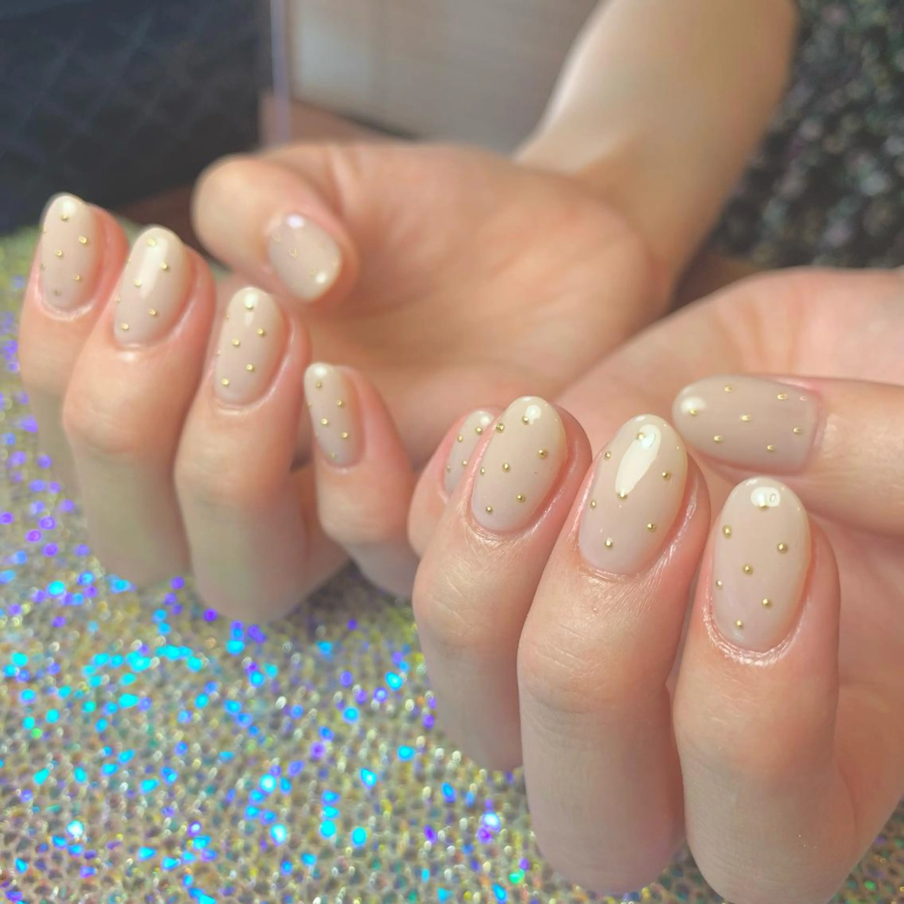 ネイル アートネイル オーロラネイル クリアネイル ドット ミラーネイル ハンドネイル フットネイル ハンドケア LULU LIMAのネイルデザイン
