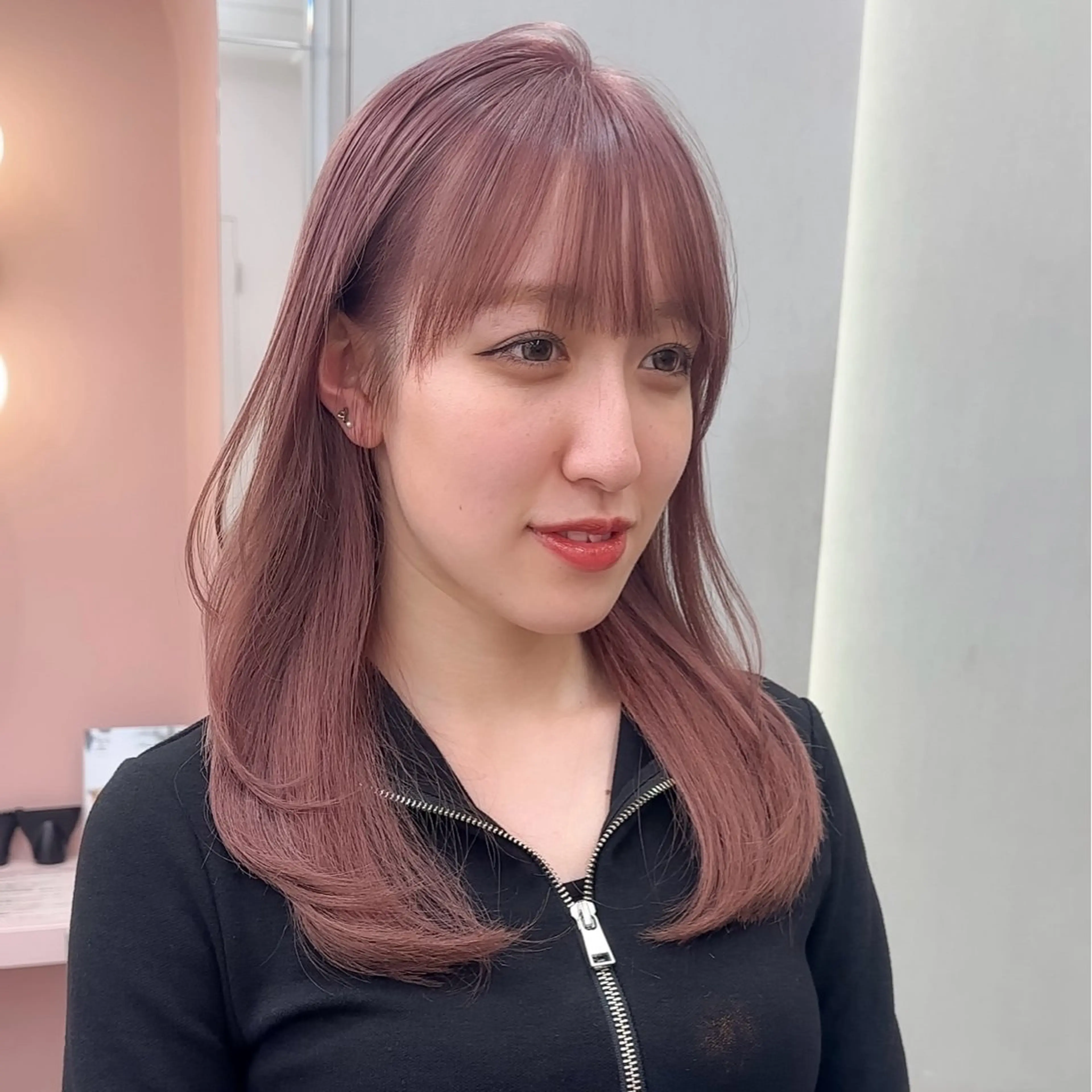 ロング カット ヘアカラー トリートメント 縮毛矯正/韓国ヘア /レイヤー🎀ミズキのヘアスタイル