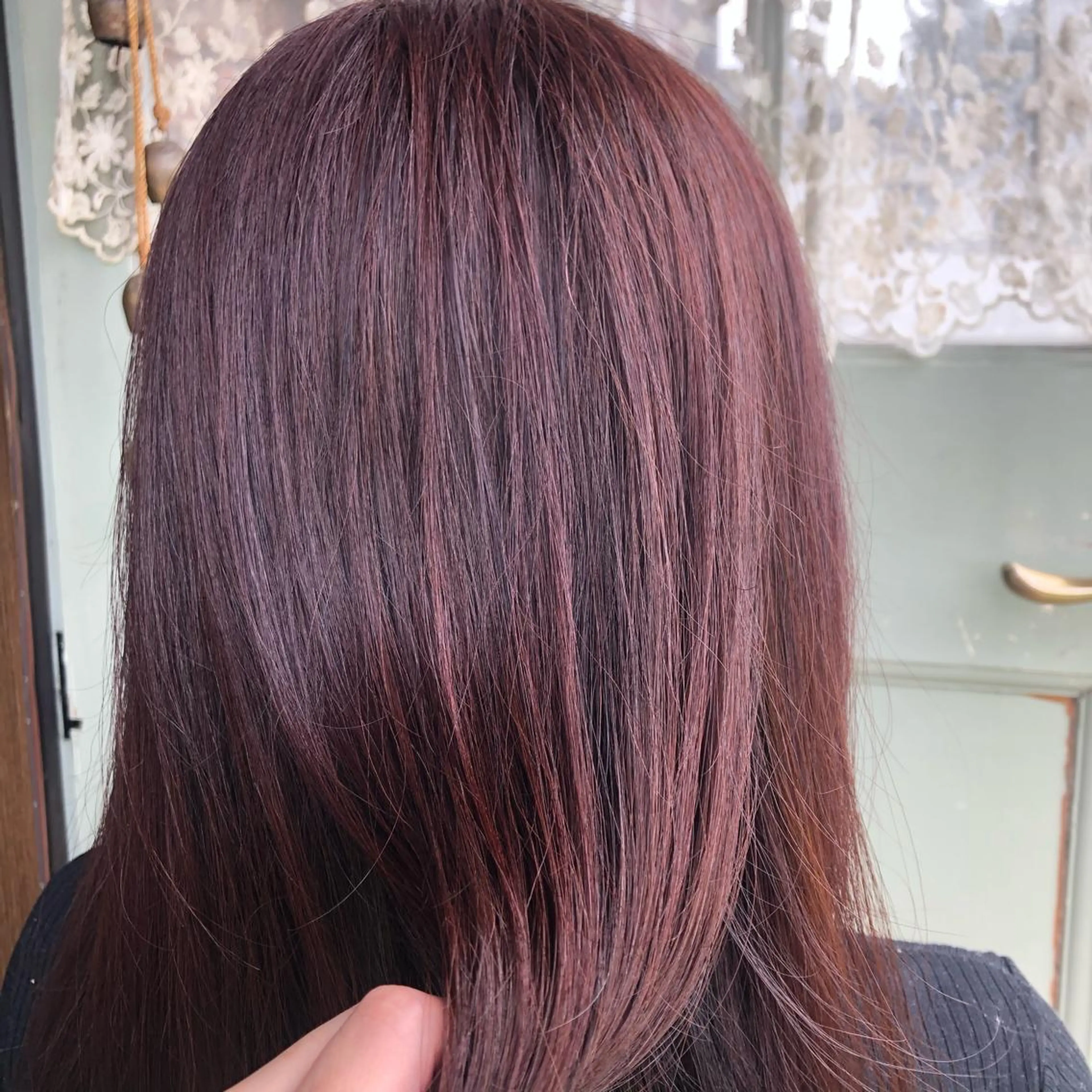 ロング カット ヘアカラー かわい りなのヘアスタイル