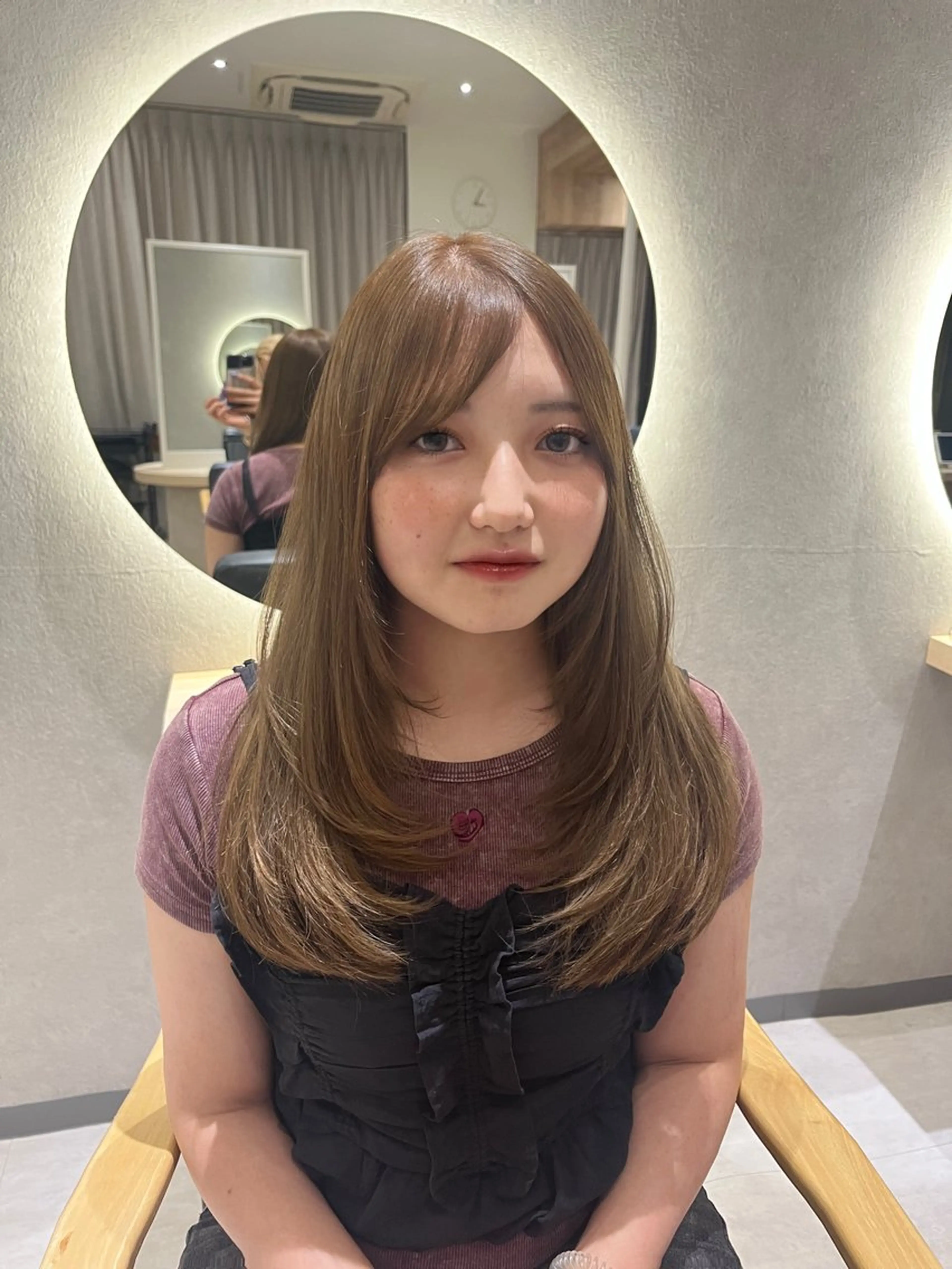 ロング 韓国レイヤー／顔周り ／ブリーチことこのヘアスタイル