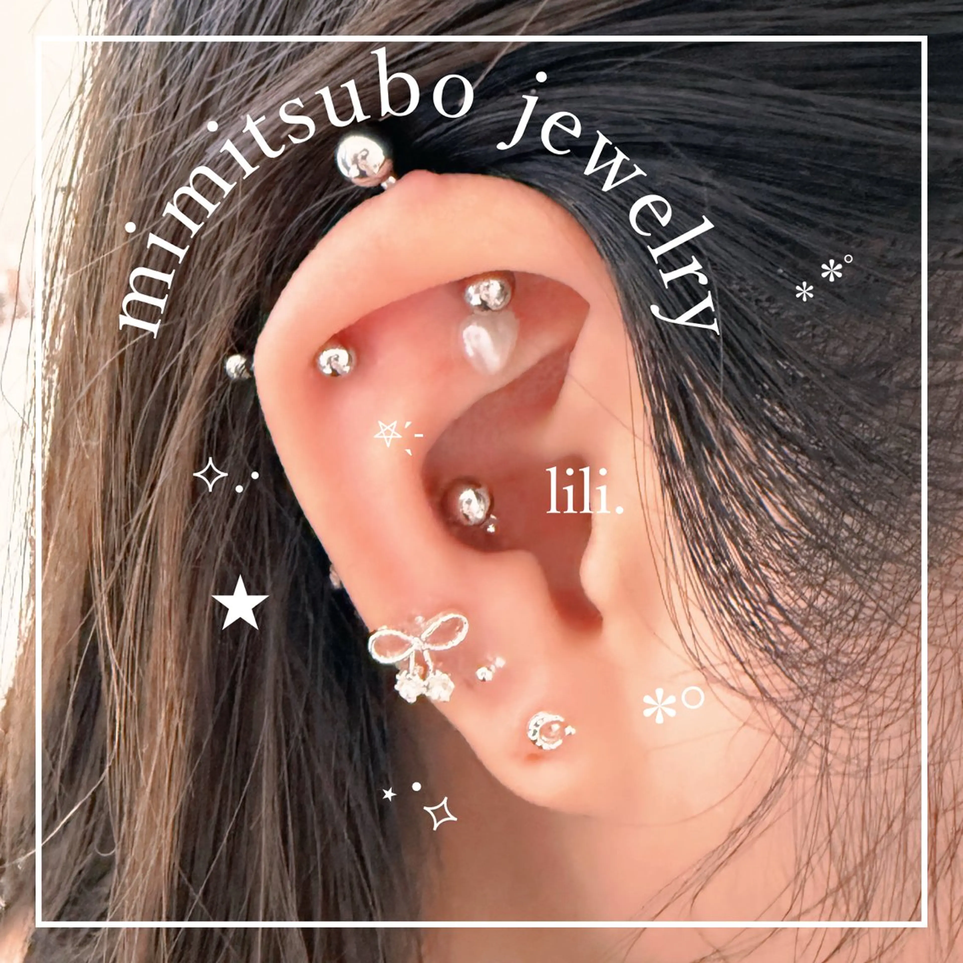 【 SNSで話題📲💗】 耳ツボジュエリー 18粒まで付け放題🤍の写真