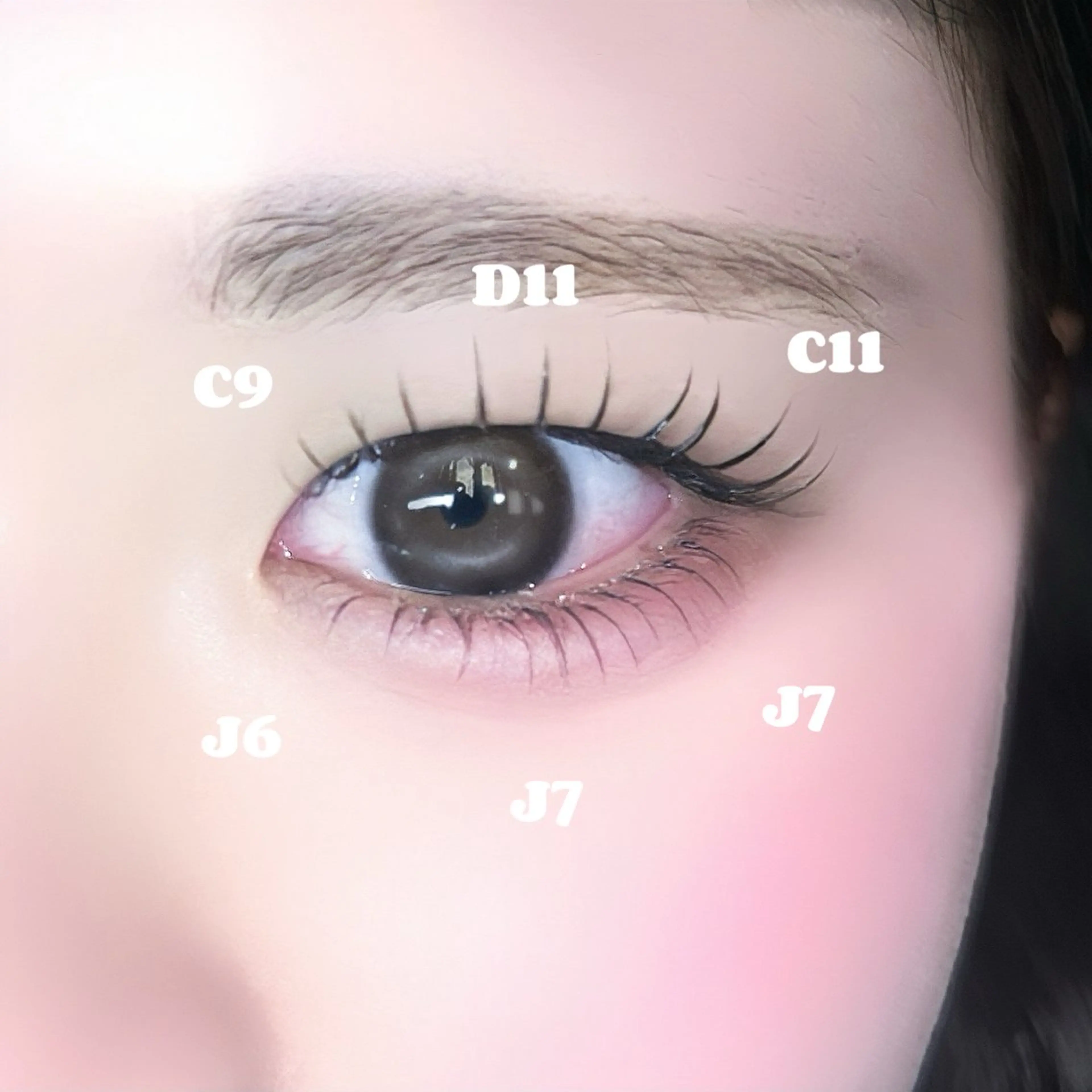 マツエク・マツパ 🩶LED＆ダブル フラットRAN🪽のマツエク・マツパデザイン