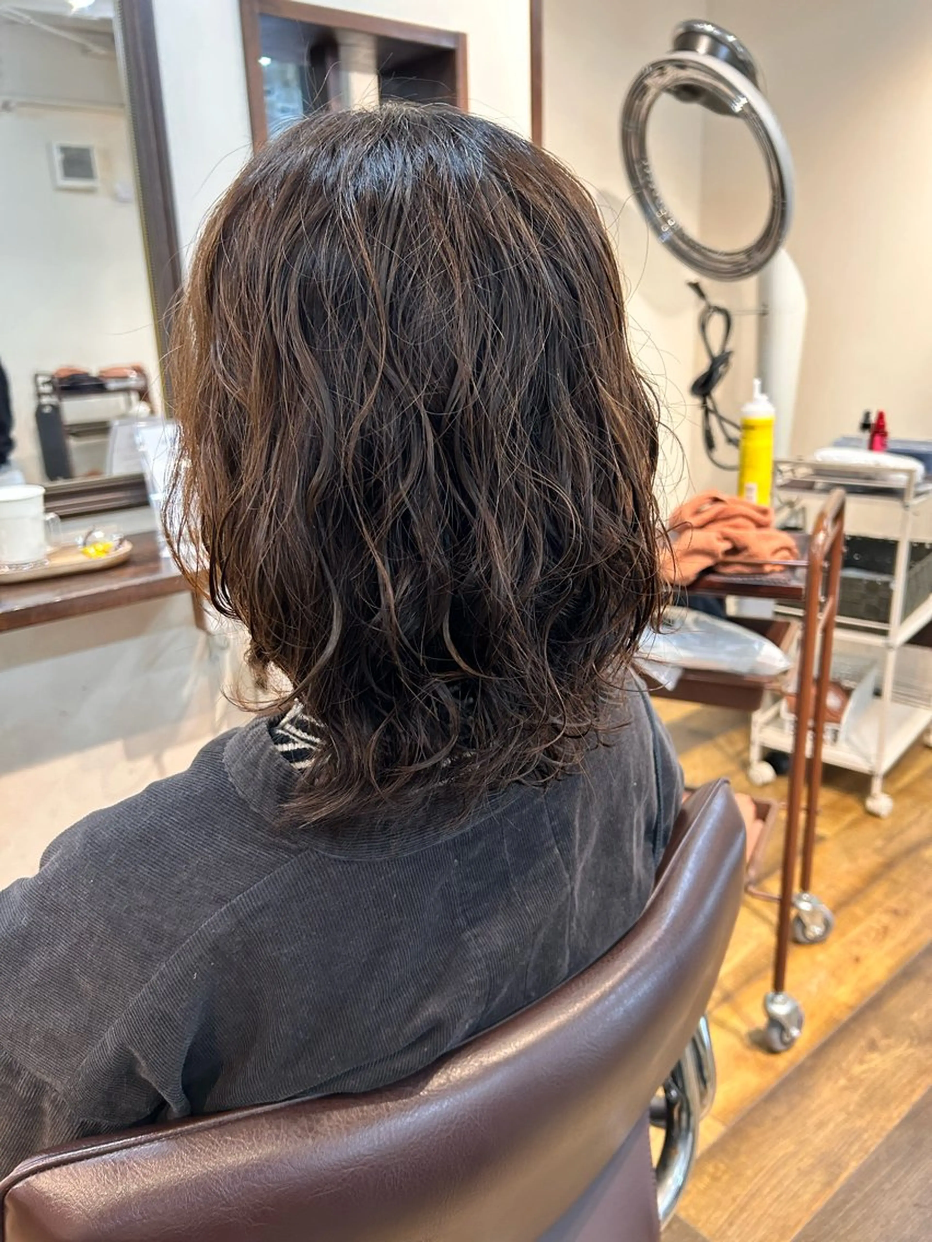 ミディアム パーマ canonart上田 里恵のヘアスタイル