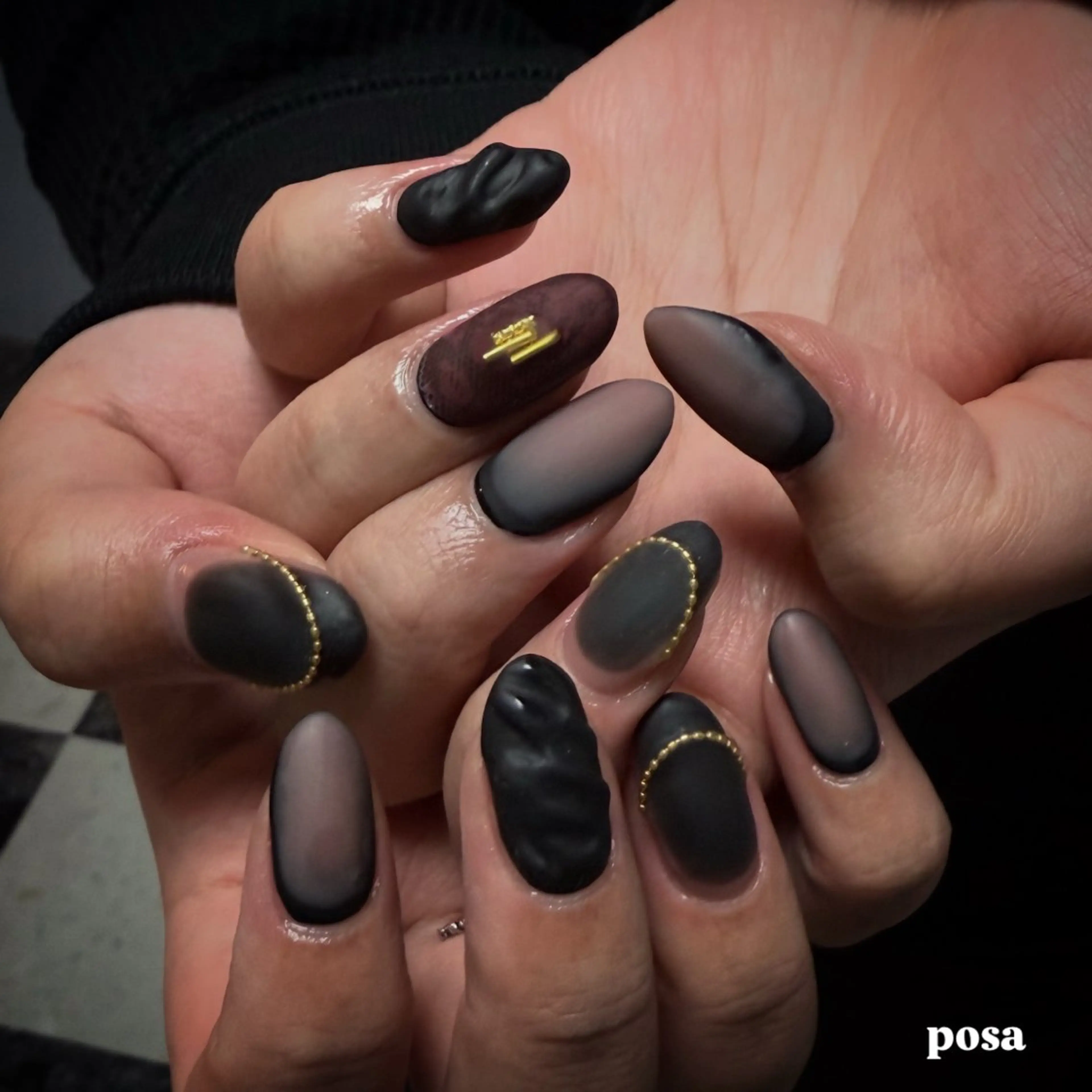 ネイル シンプルネイル ハンドネイル posa nail モエミのネイルデザイン