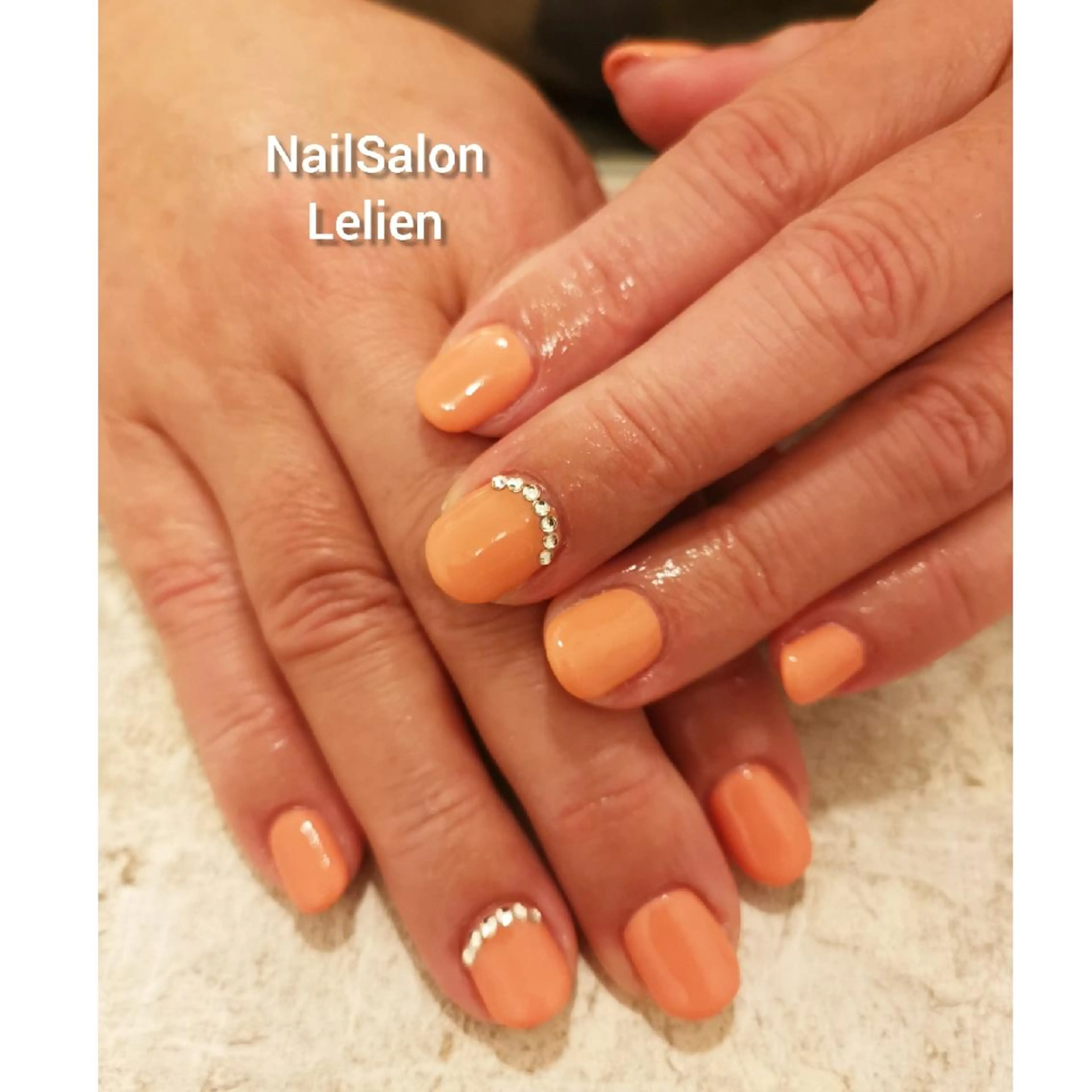 ネイル オレンジ ネイルサロン Lelienルリエのネイルデザイン