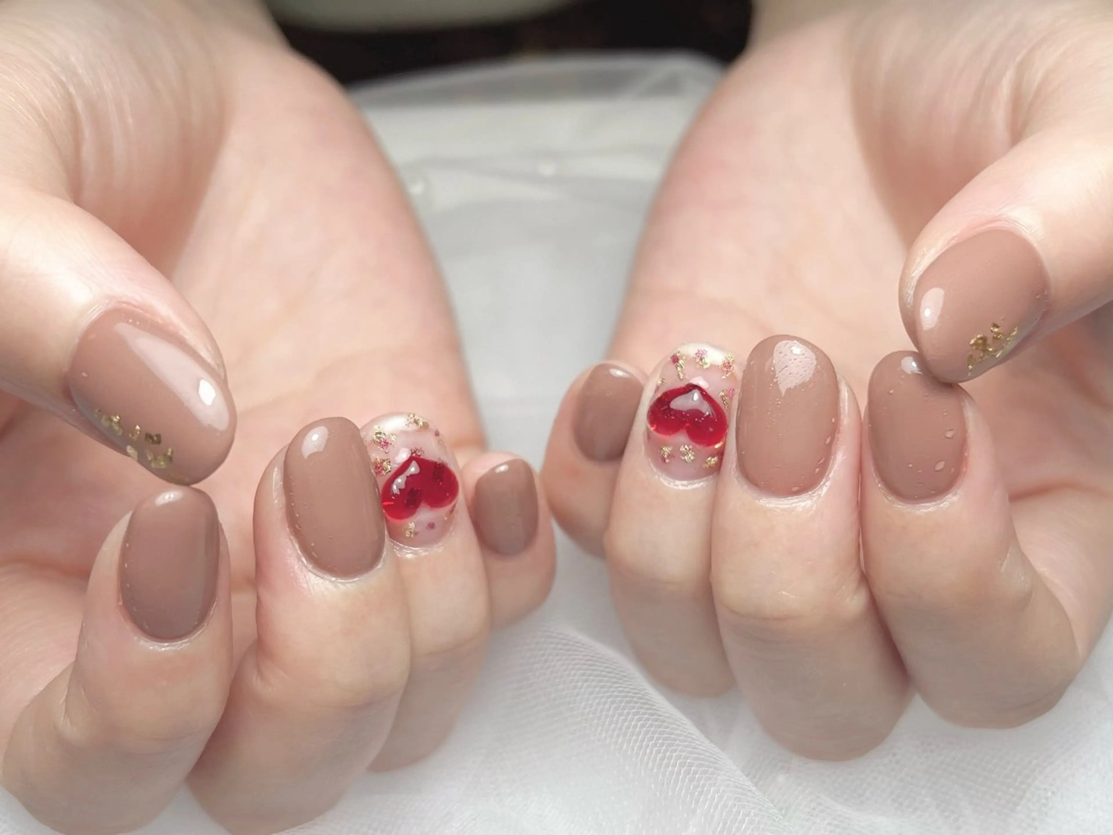 ネイル アートネイル オーロラネイル チークネイル クリアネイル 長さ出し Rs nail 新宿西口のネイルデザイン