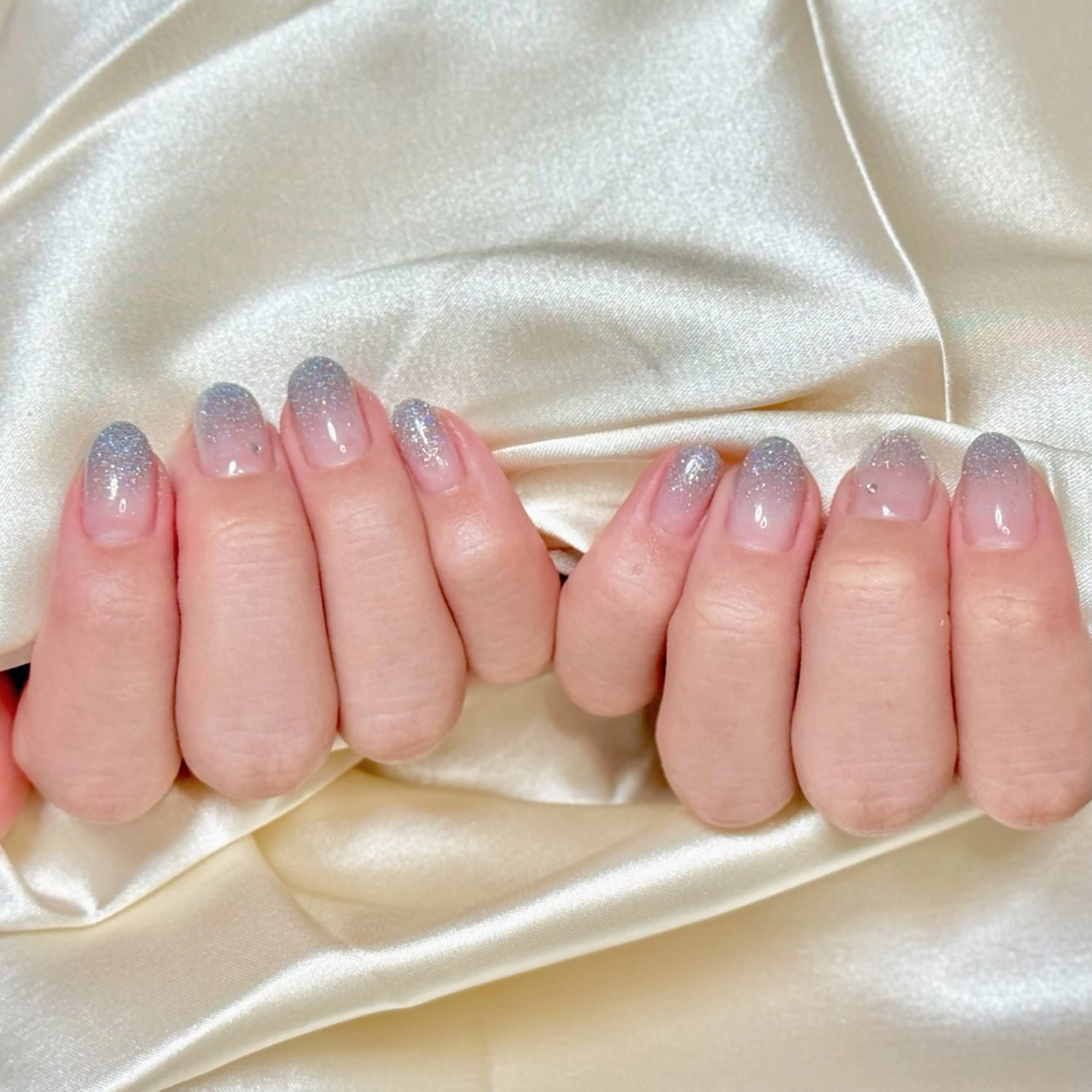 ネイル アートネイル オーロラネイル チークネイル フレンチネイル ガラスフレンチ 🎀🎀YooLi Nail Salonのネイルデザイン
