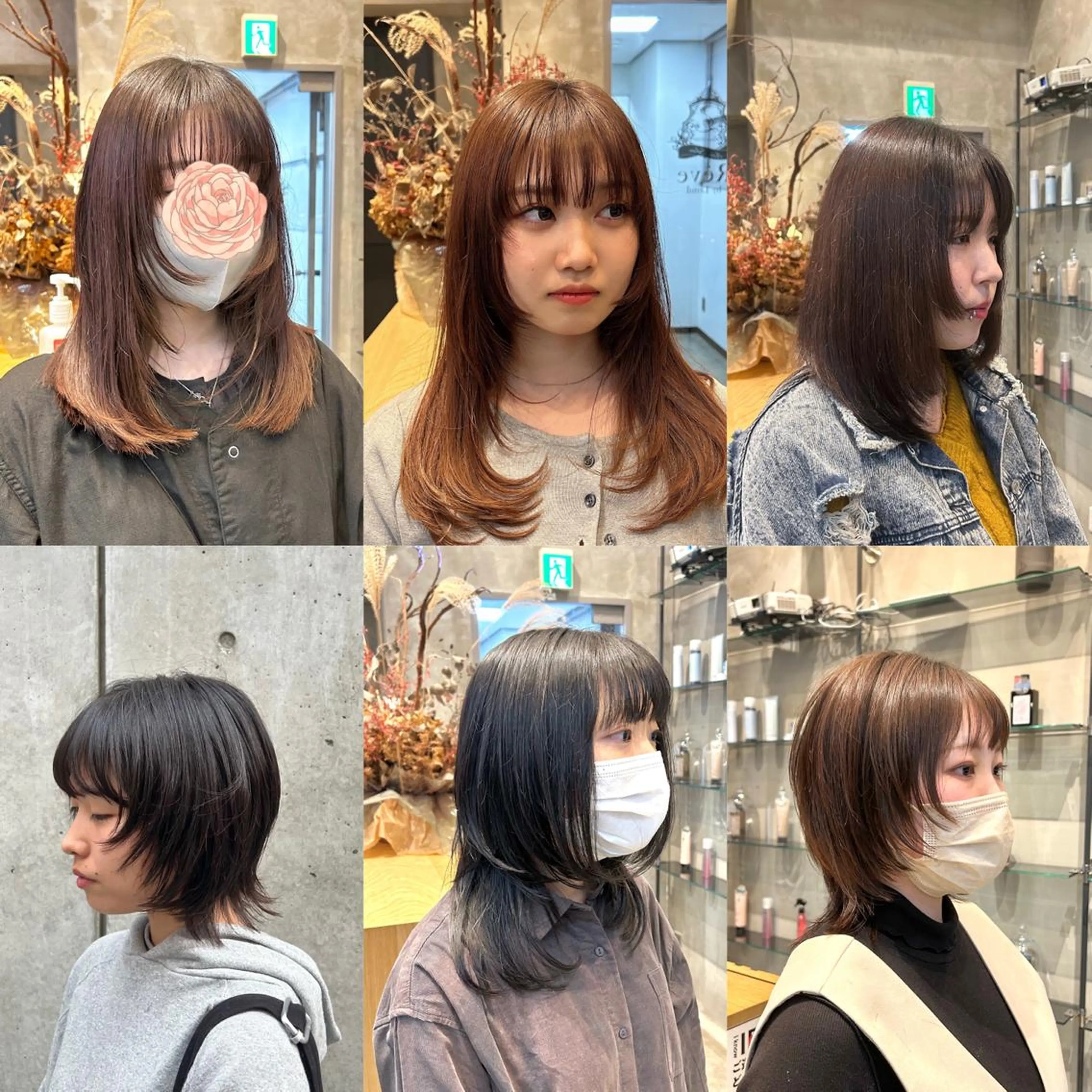 ロング カラー 韓国風ヘア ウルフカット 似合わせレイヤー・ボ ブ タナカ レイヤのヘアスタイル