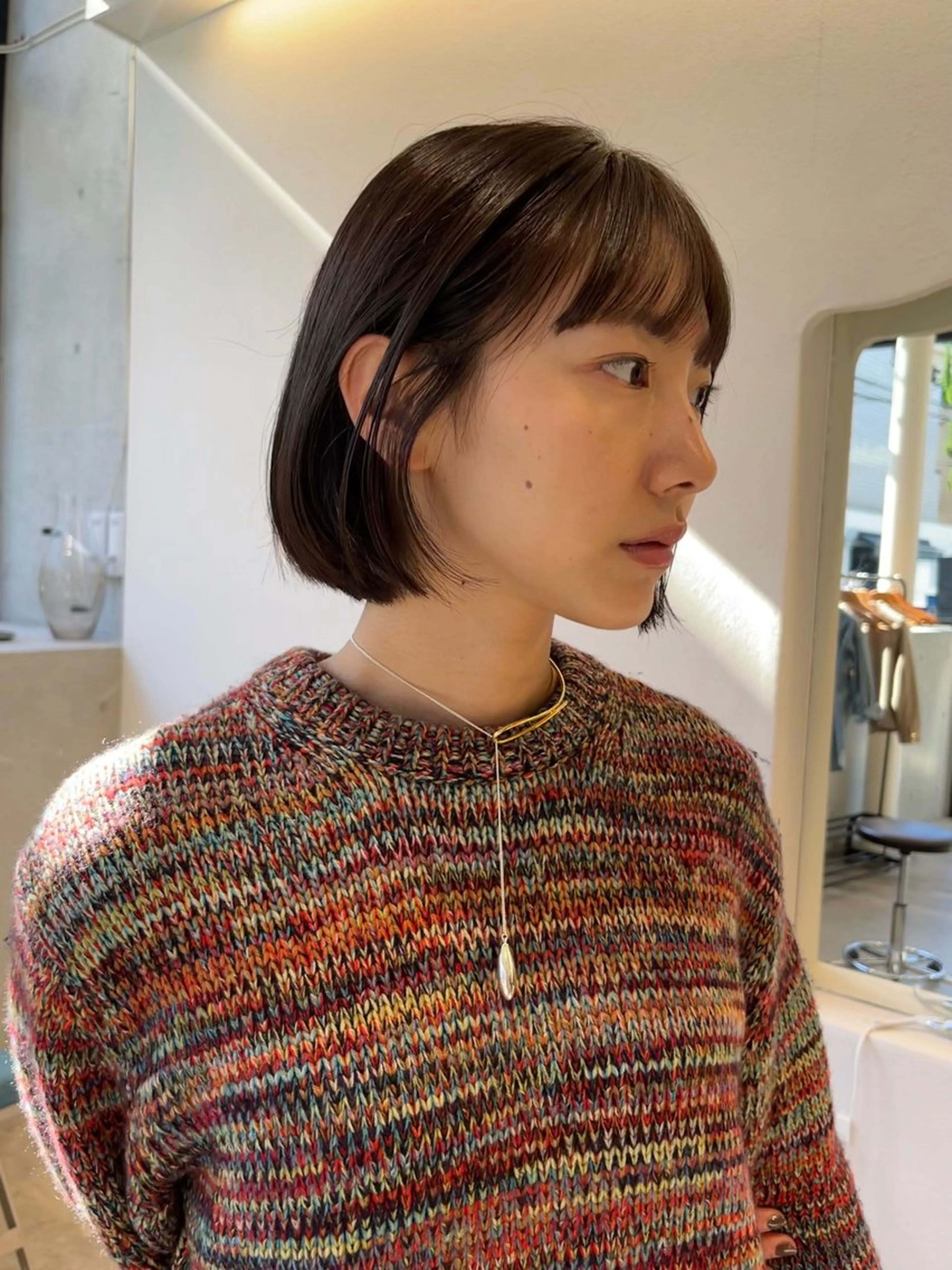 ショート レイヤーカット/ 酸性ストレート梅田のヘアスタイル