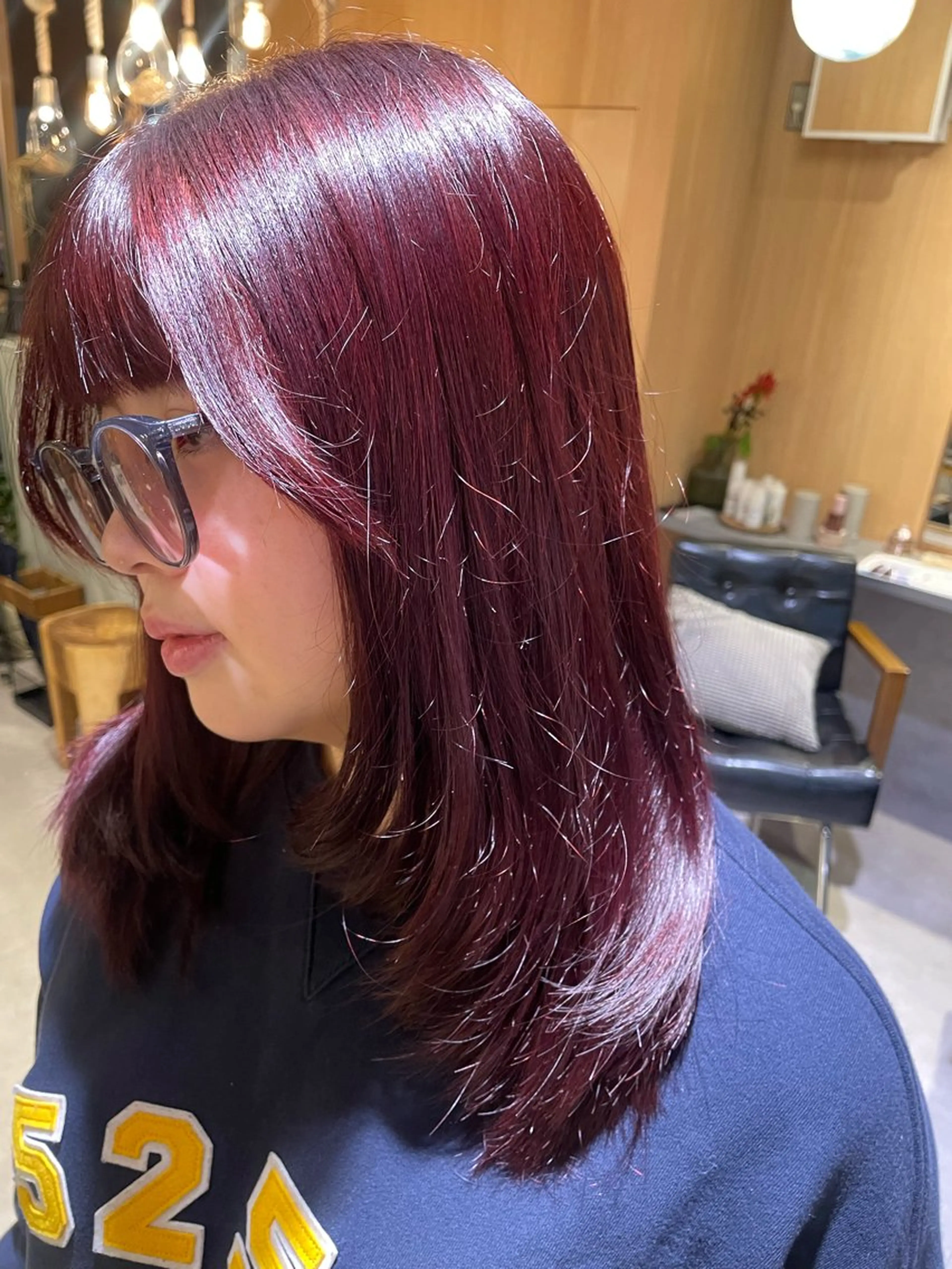 カラー ヘアカラー あきば まゆのヘアスタイル