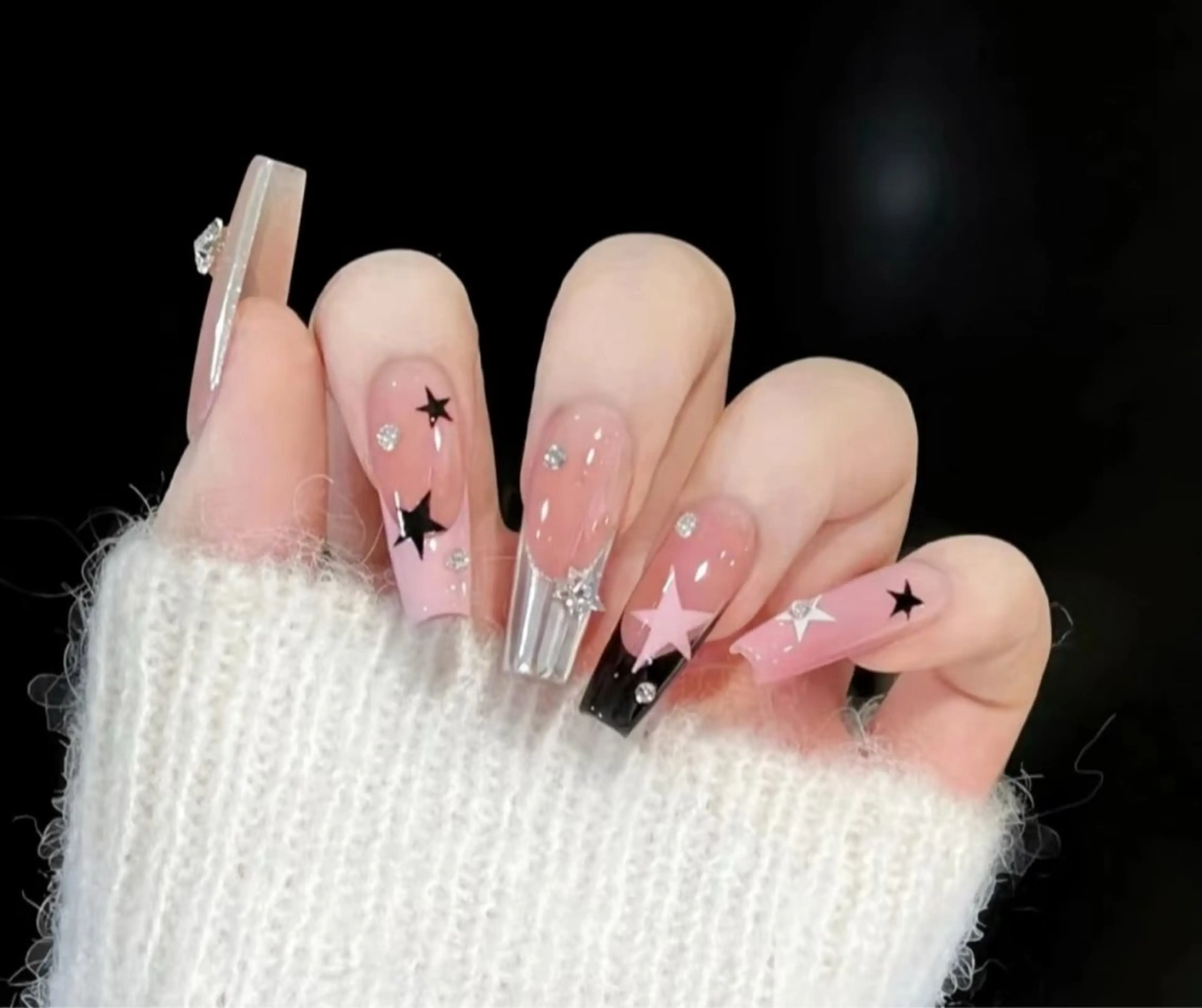 ネイル アートネイル オーロラネイル チークネイル フレンチネイル ガラスフレンチ ハンドネイル 🎀🎀YooLi Nail Salonのネイルデザイン