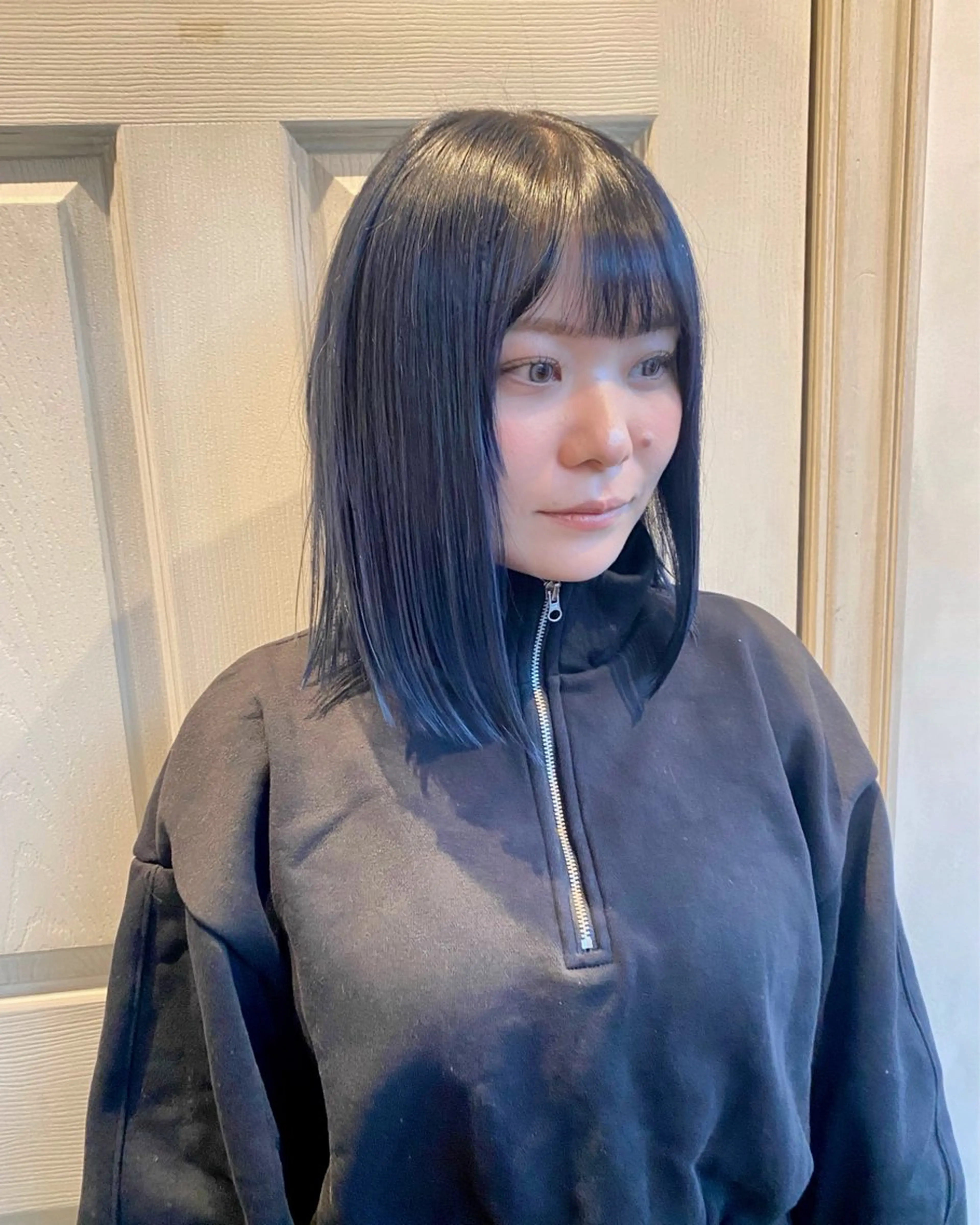 ミディアム くせ毛 縮毛矯正 縮毛矯正 千 田のヘアスタイル