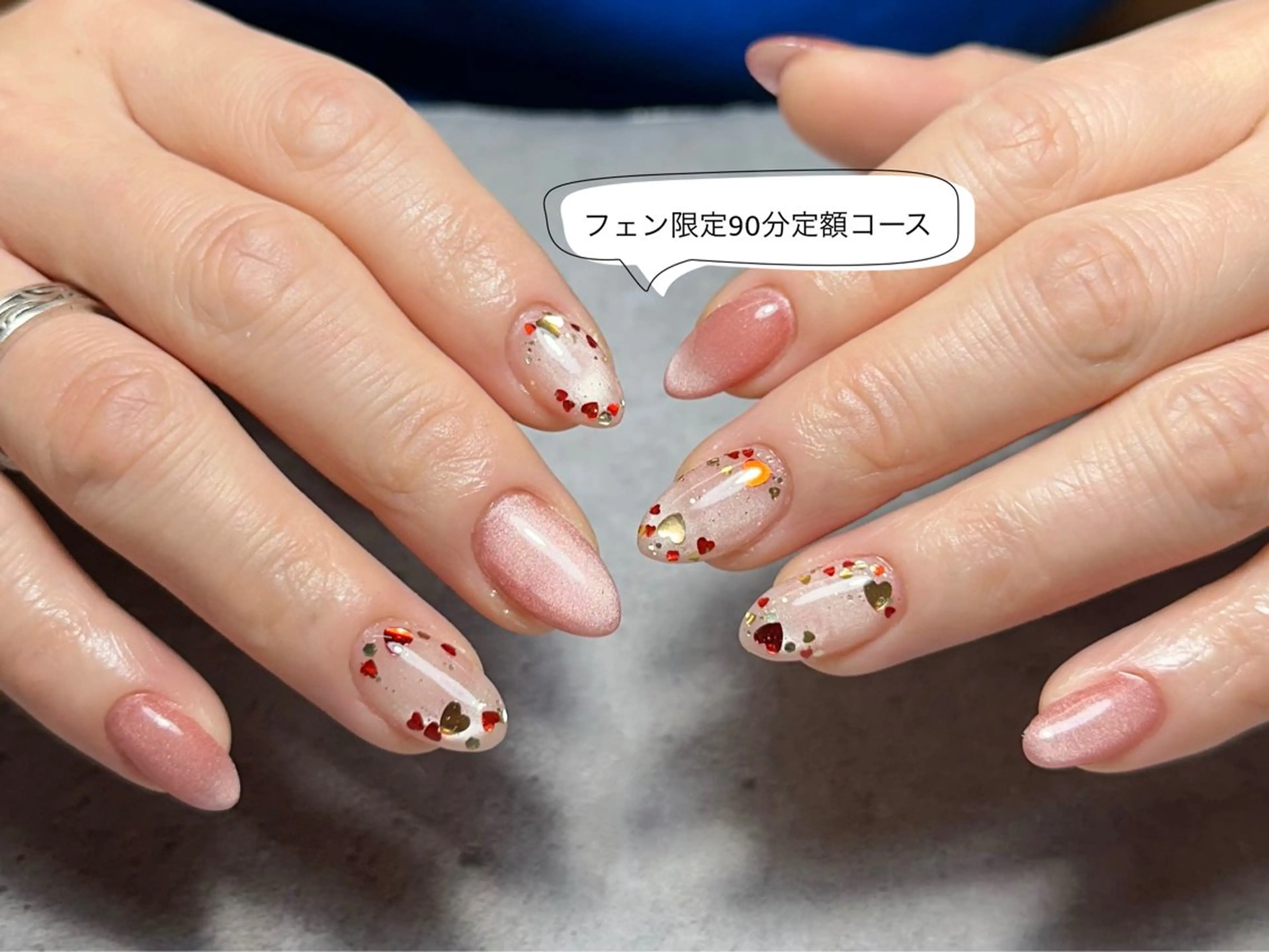 ネイル バレンタイン ハンドネイル 7LOOKS フェンのネイルデザイン