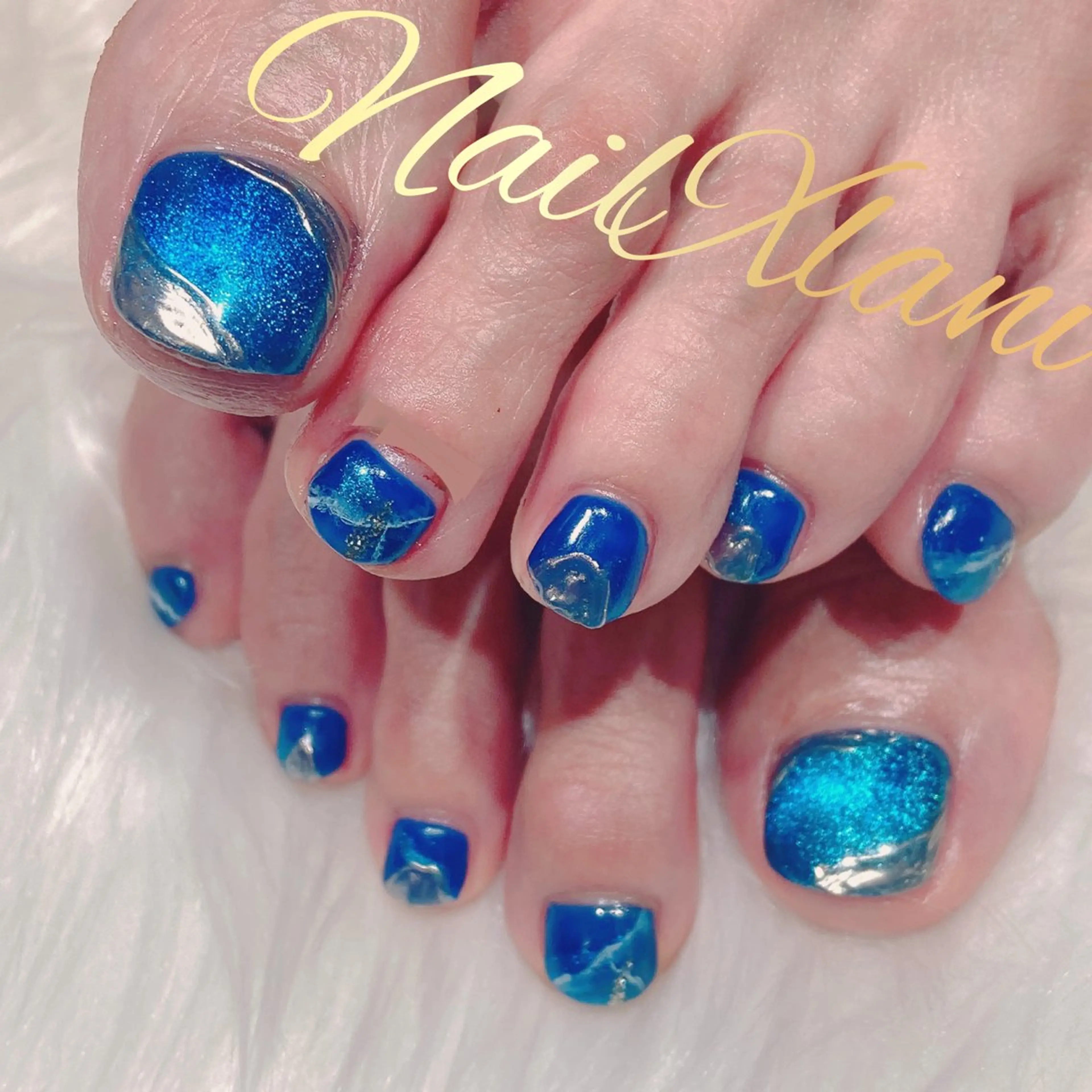 ネイル フットネイル Nail×Lani 深爪矯正対応◎のネイルデザイン