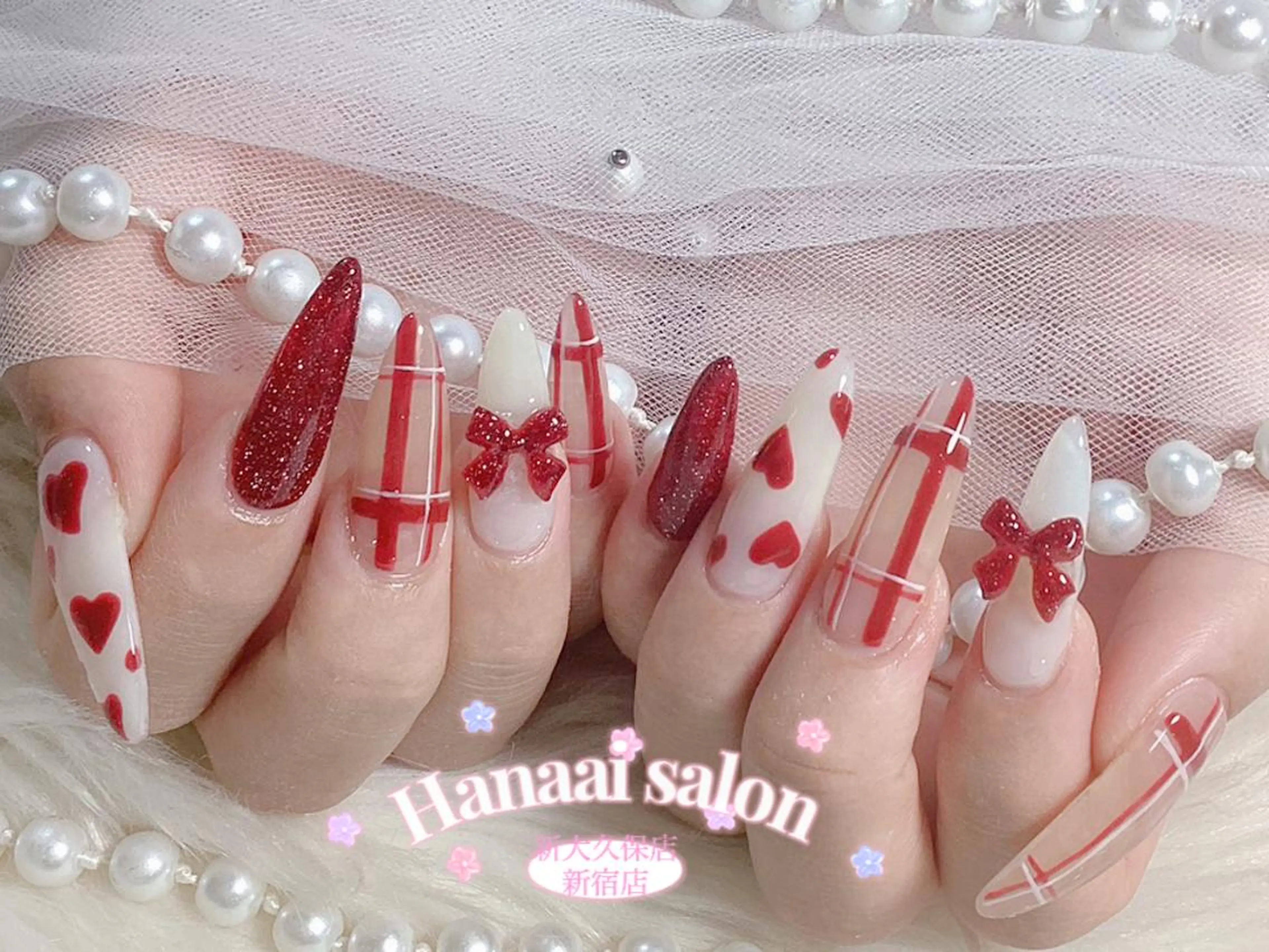 ネイル ジェルネイル 韓国ネイル ピンク 春ネイル ワンホンネイル Hanaai salon あまねのネイルデザイン