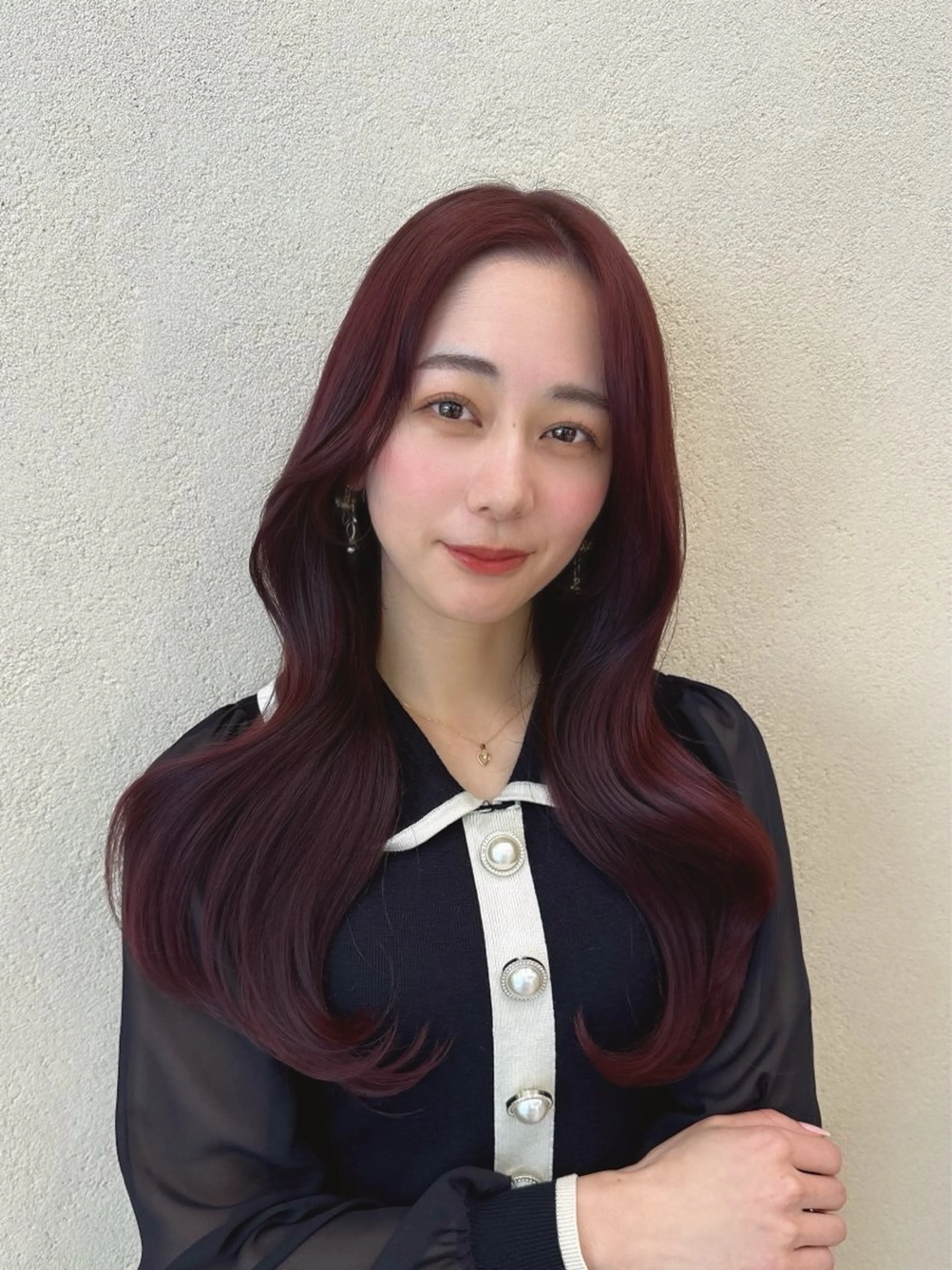 ロング 切りっぱなしボブ ボブ くびれヘア 顔まわりレイヤー ハイライト カット ヘアカラー トリートメント 韓国レイヤーカット 🧸ベージュカラーのヘアスタイル