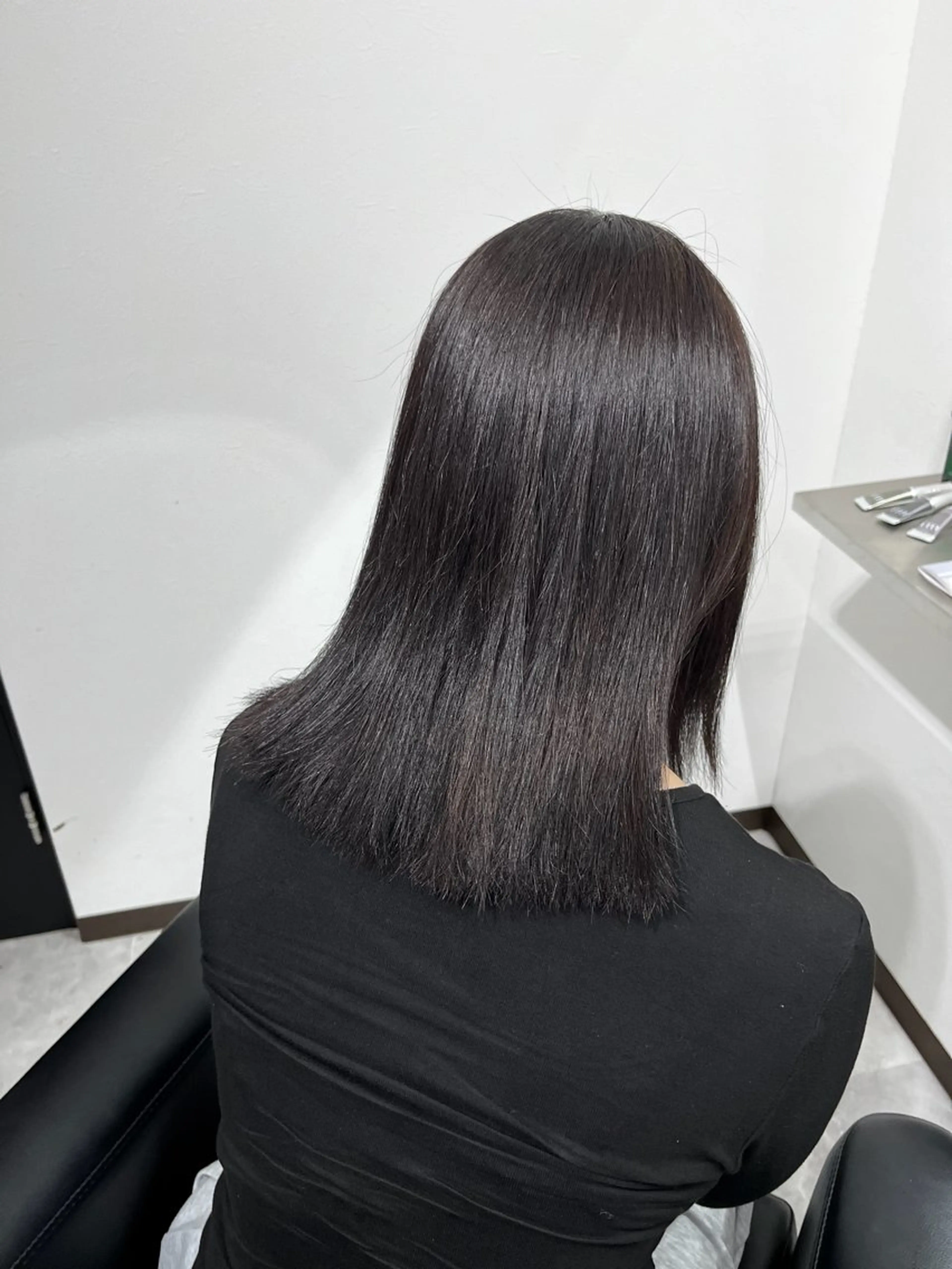 ミディアム カラー ヘアカラー ♡うる艶透明感 久留米 RAN🤍のヘアスタイル