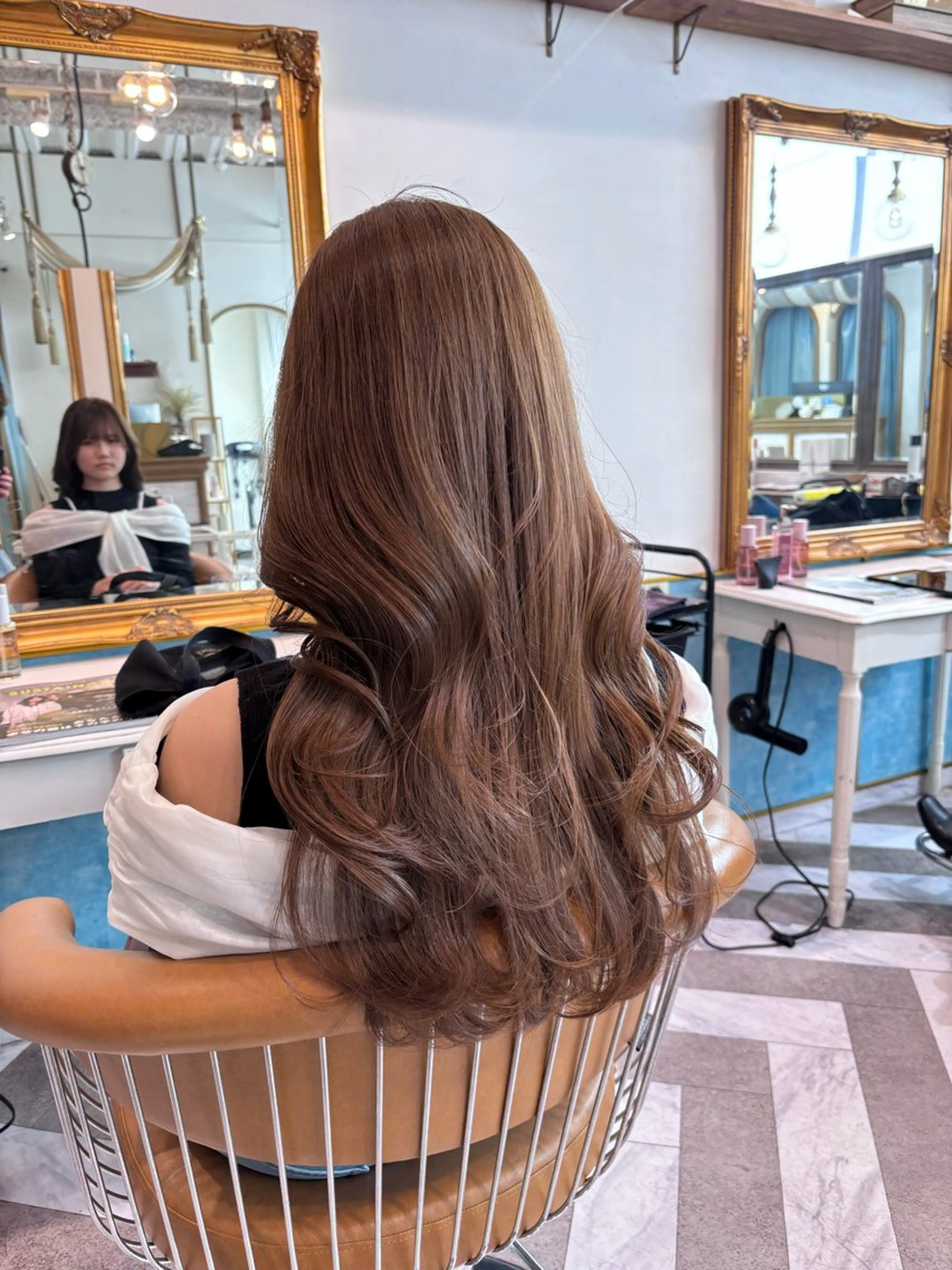 ロング カット ヘアカラー トリートメント ♥韓国レイヤー/透明 感カラー/目黒慎太郎のヘアスタイル