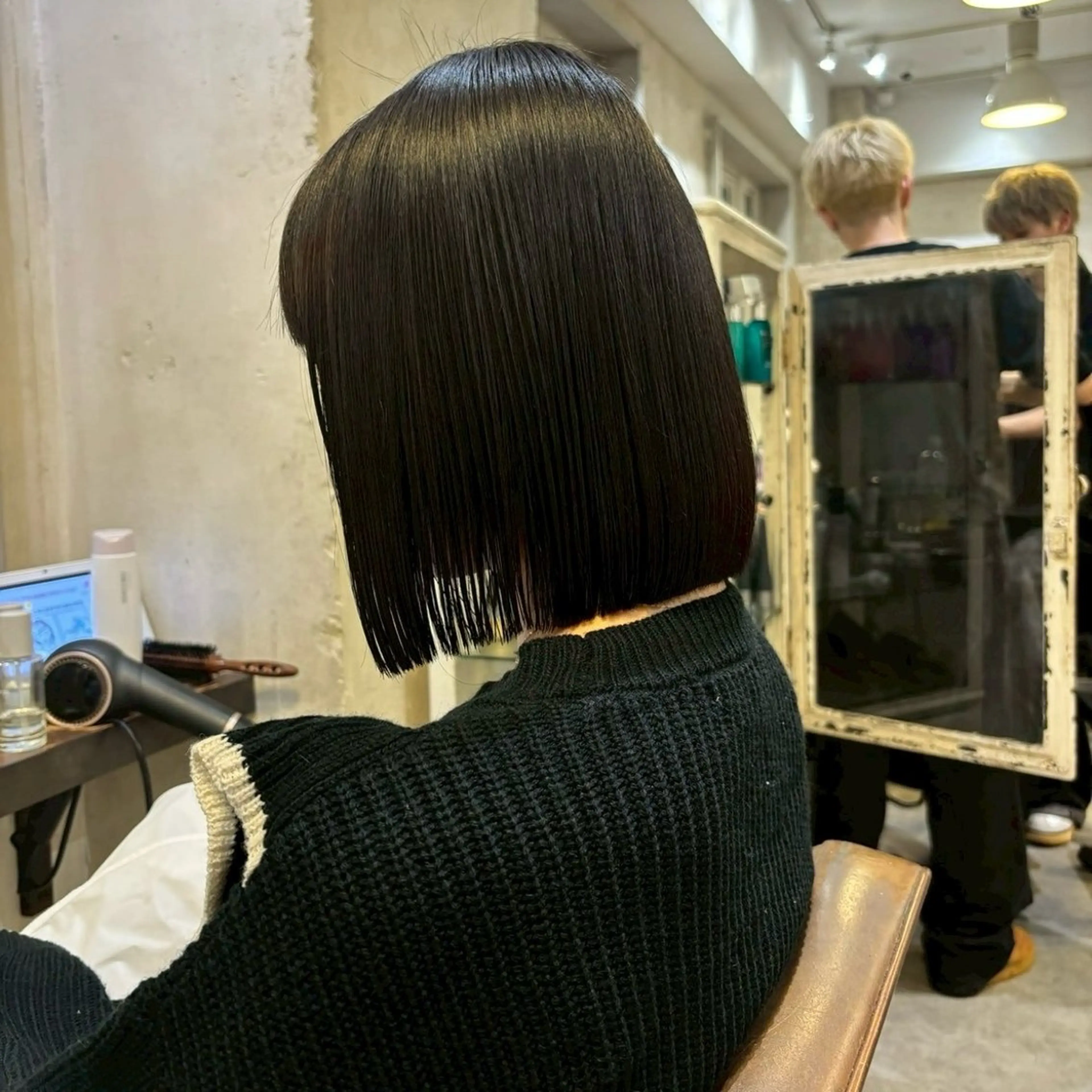 ミディアム 縮毛矯正 トリートメント 上野 峻典のヘアスタイル