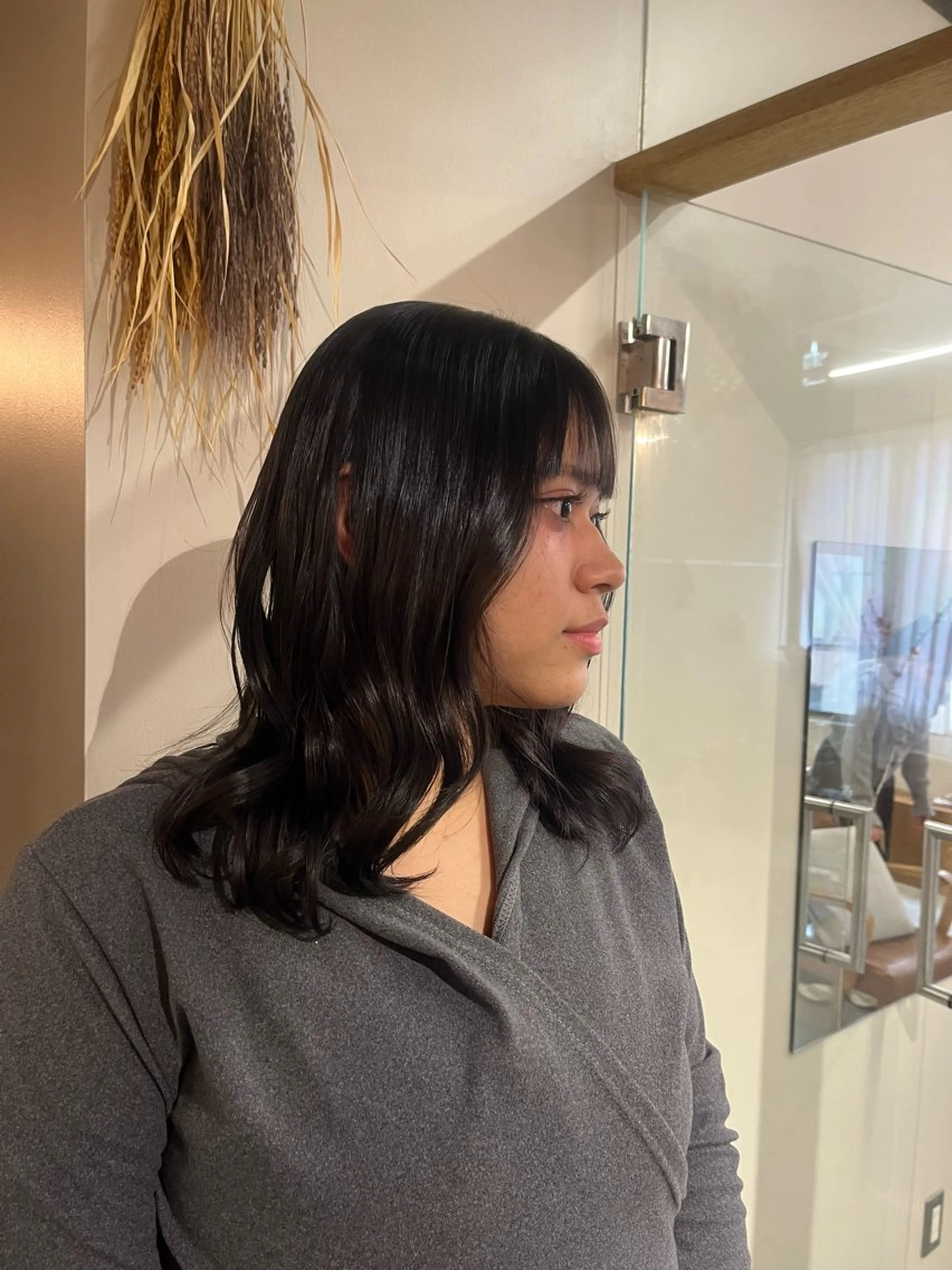 ミディアム カラー ヘアカラー トリートメント 🌼花屋併設🌼 木下奈々望のヘアスタイル