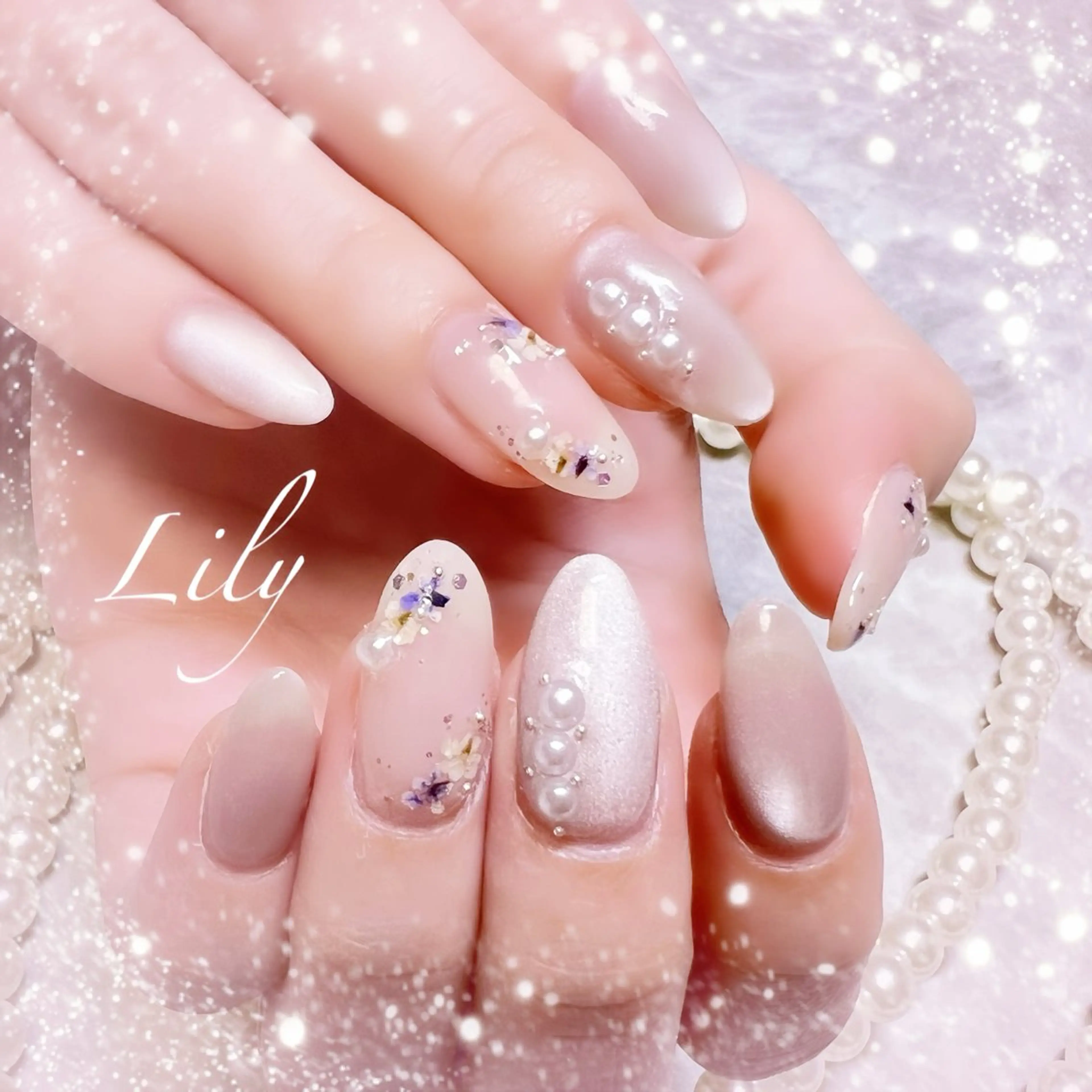 ネイル ハンドネイル Lily*nail 🌻Mii🌻のネイルデザイン