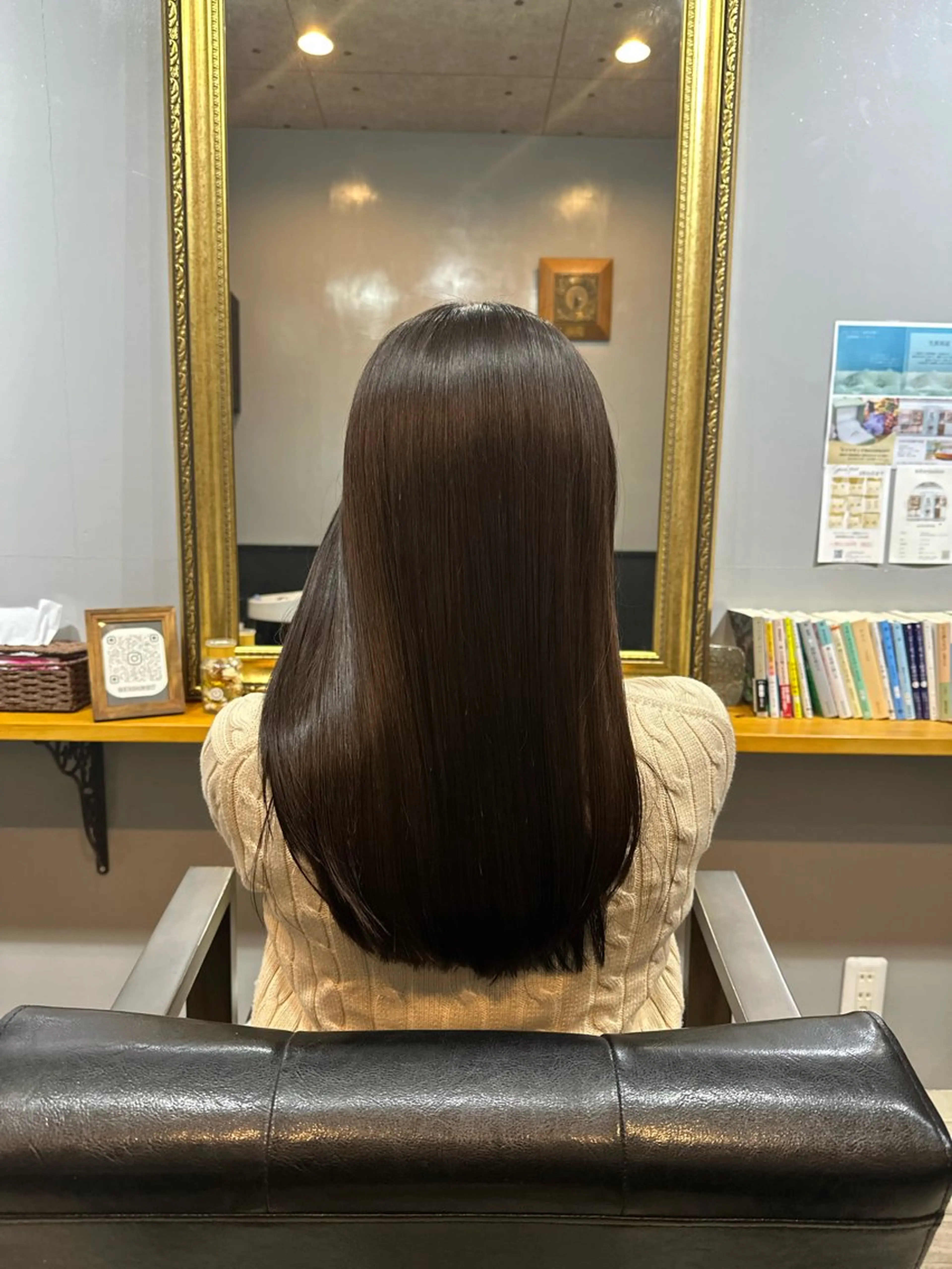 ロング カラー トリートメント 酸熱トリートメント 渡辺俊介 暗髪カラー /美髪矯正/髪質改善のヘアスタイル