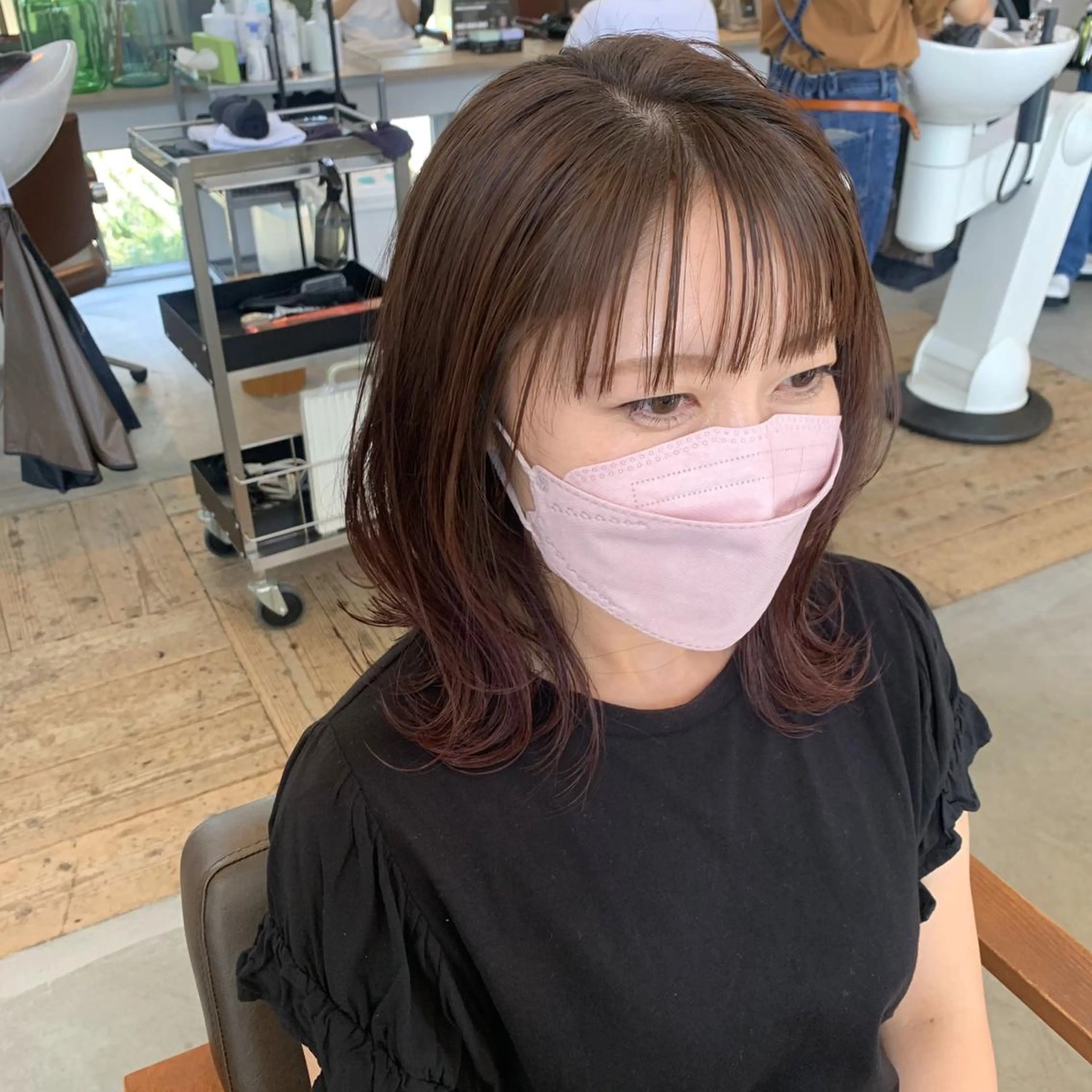 ミディアム カット ヘアカラー kachina所属・綿貫 美雪のヘアスタイル