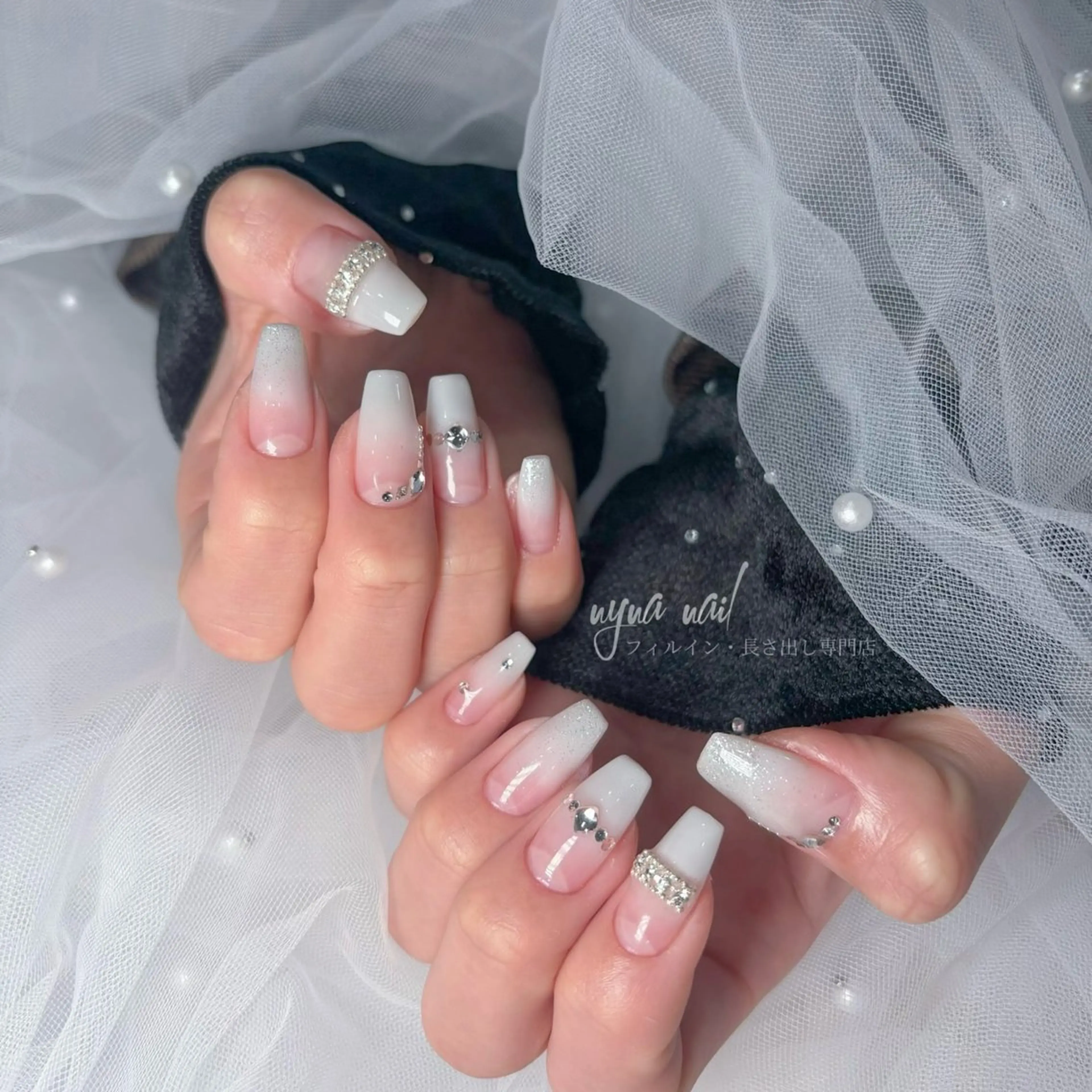 ネイル 長さ出し ネイルチップ Y U K Iのネイルデザイン