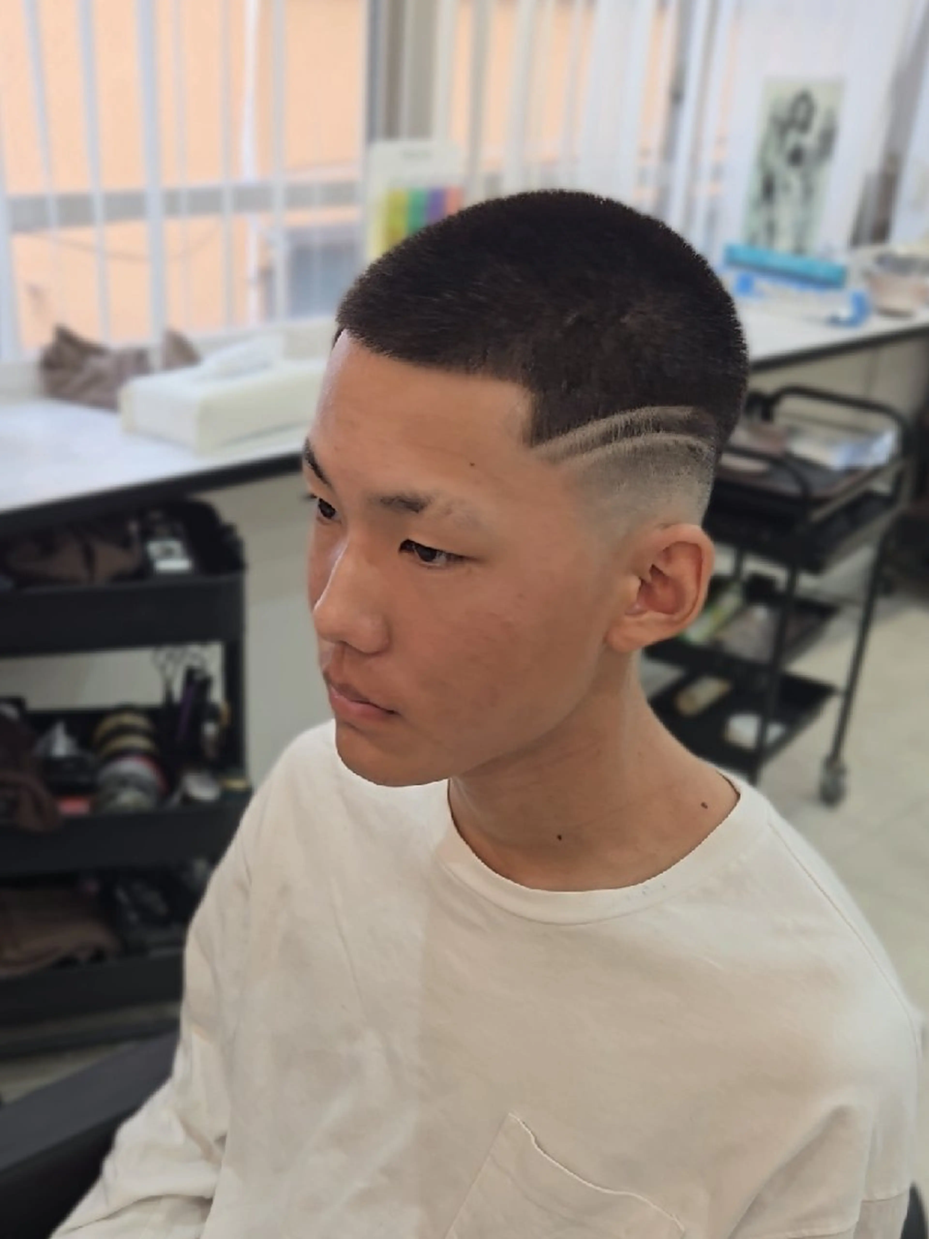 ショート メンズ ボウズ フェードカット バズカット カット ヘアセット LEN名古屋/パーマ 海外ヘア/メンズ特化のヘアスタイル