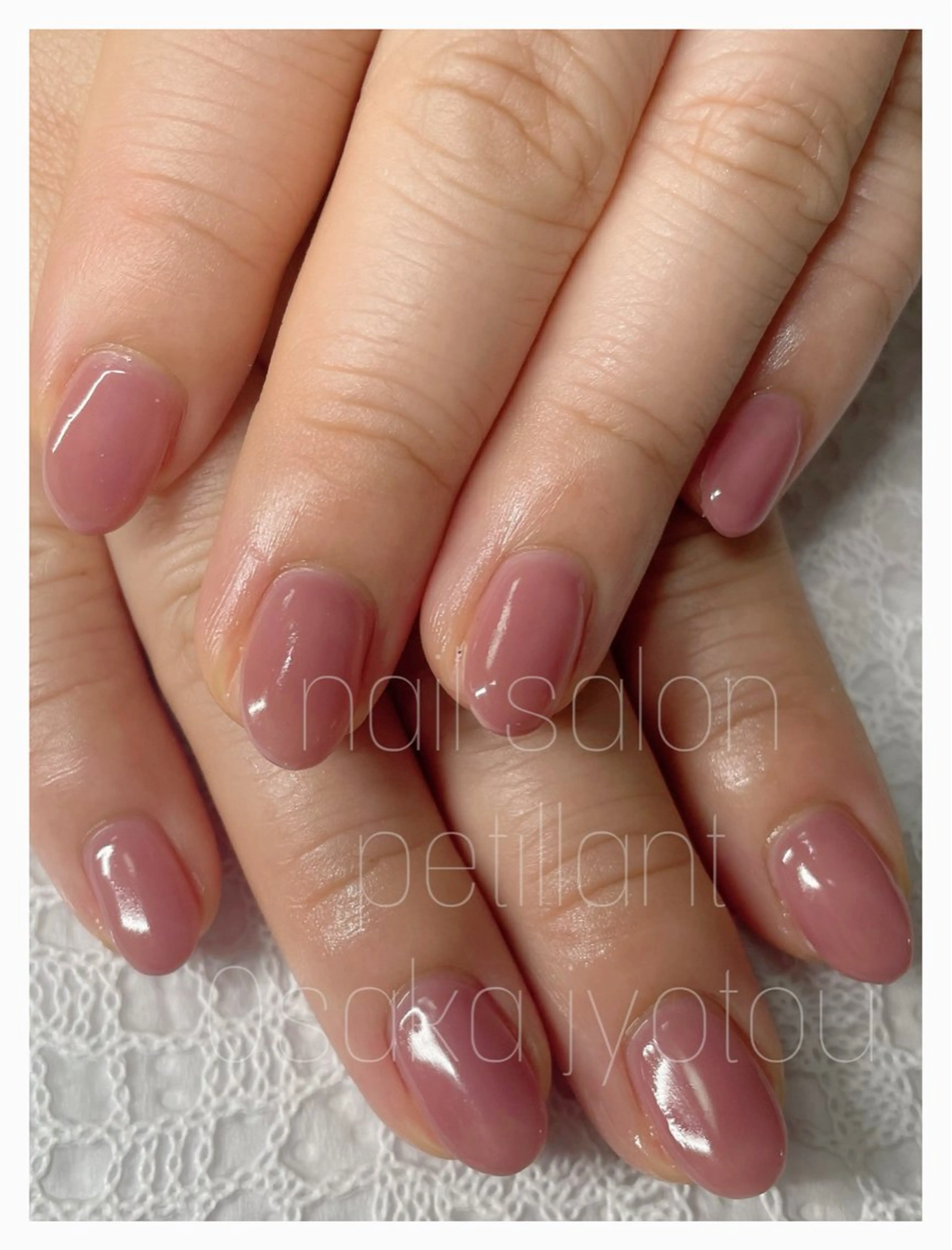 ネイル ワンカラーネイル ピンク nail salon petillantのネイルデザイン