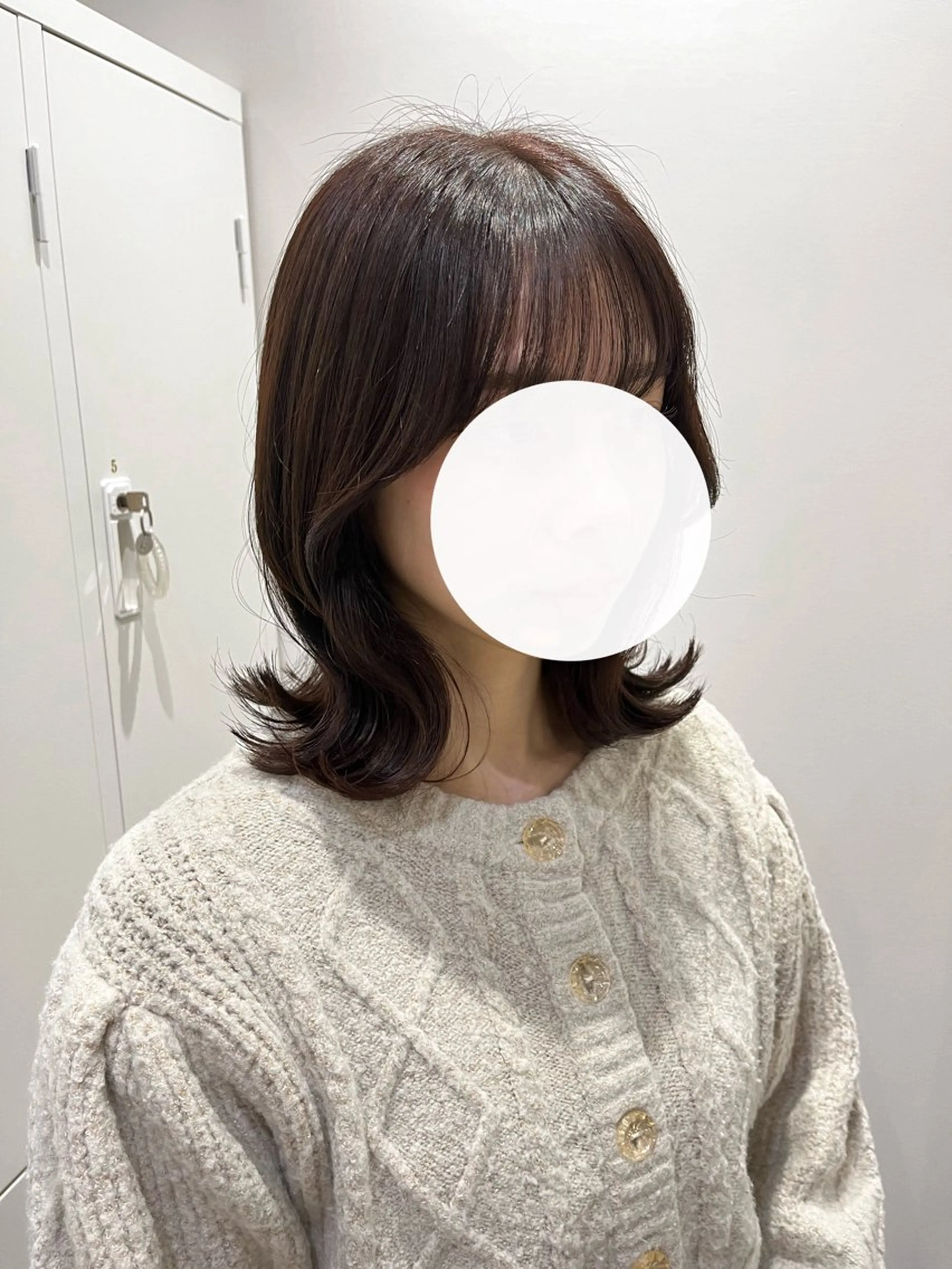 ミディアム カラー ヘアアレンジ 🥀暖色韓国ヘア💕 保科侑花のヘアスタイル