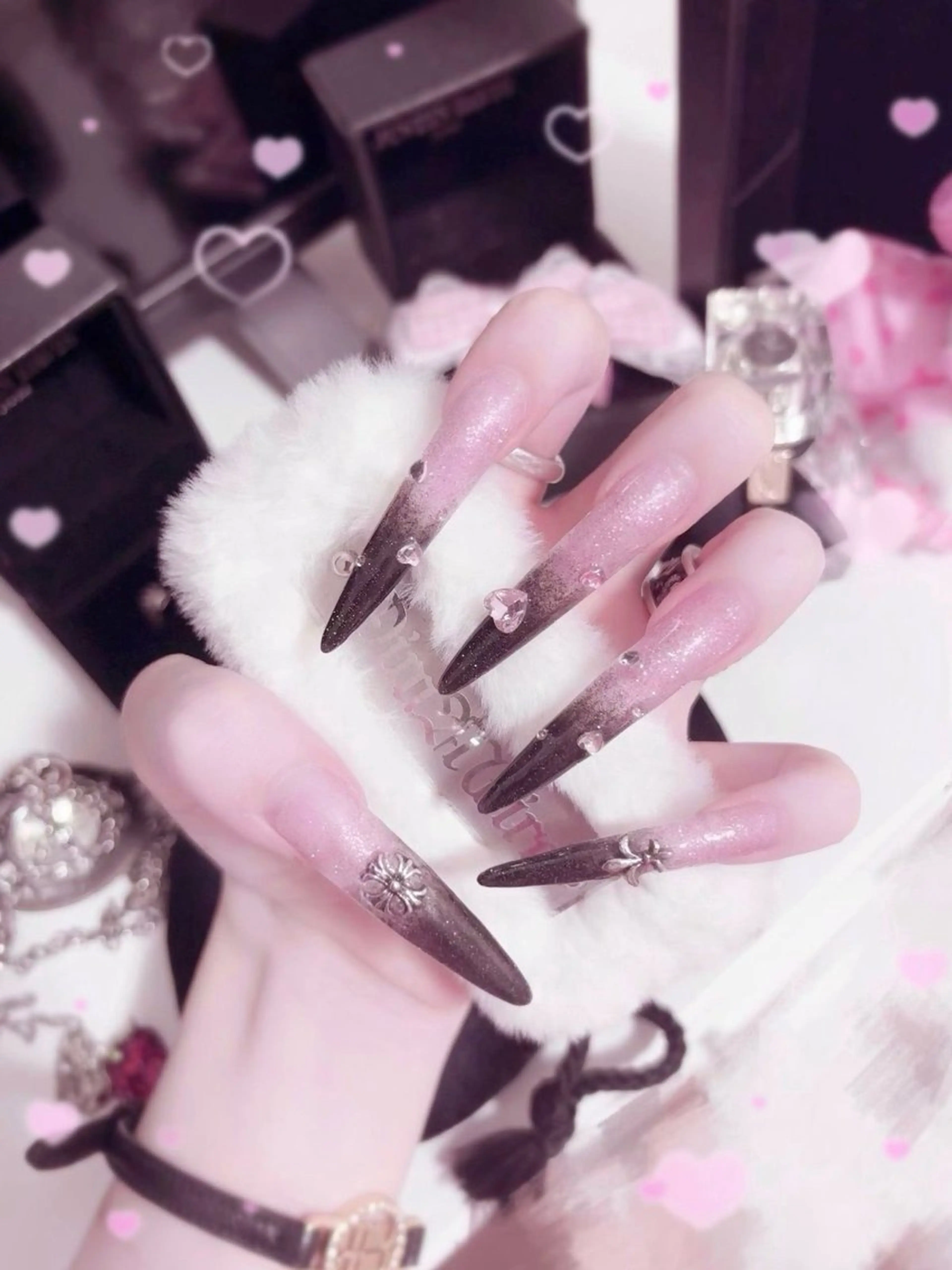 ネイル ロングネイル スーパーロングネイル ハンドネイル YURI NAILのネイルデザイン