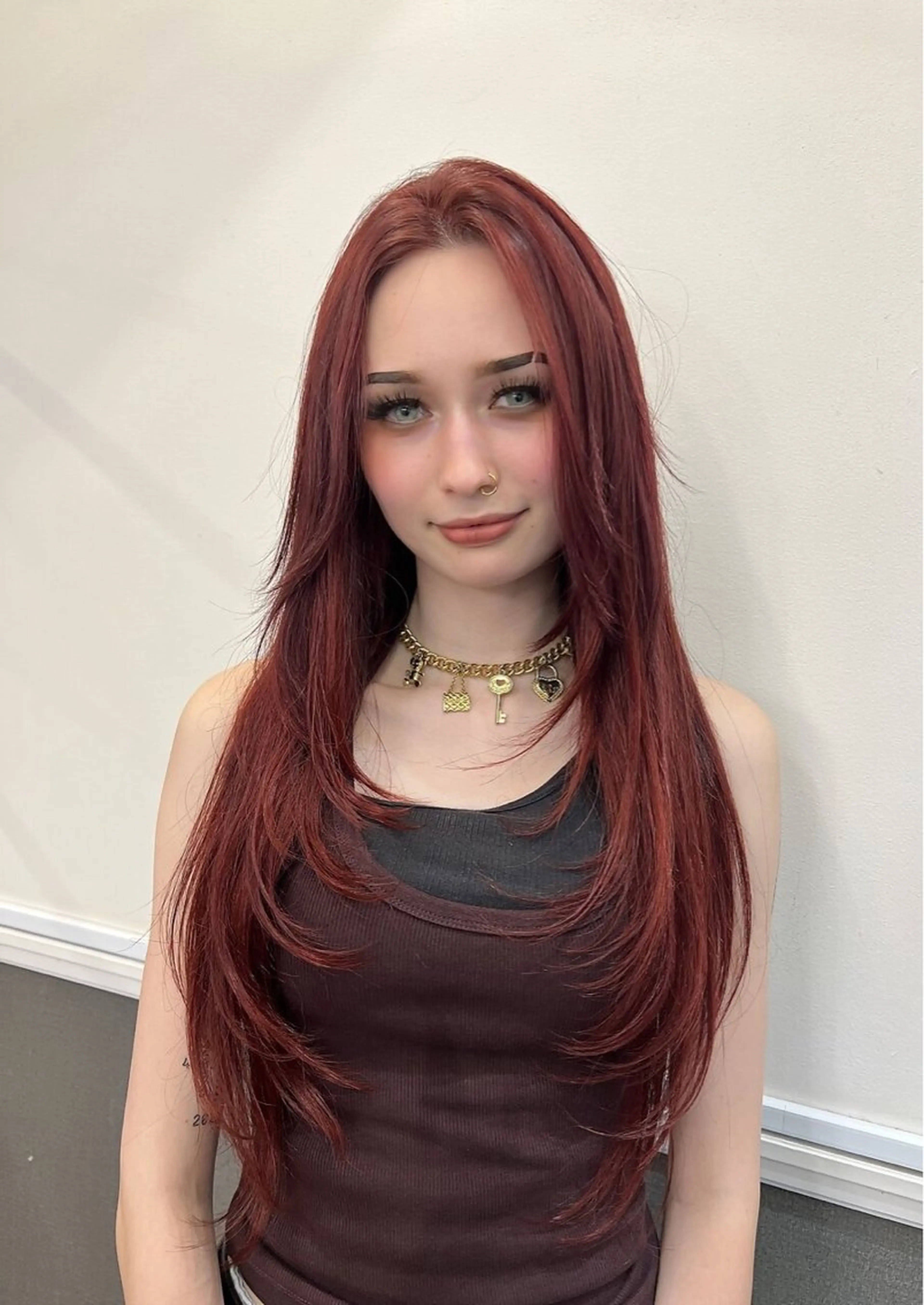 ロング シールエクステ ボブ エクステ ロング 吉村 憂々のヘアスタイル