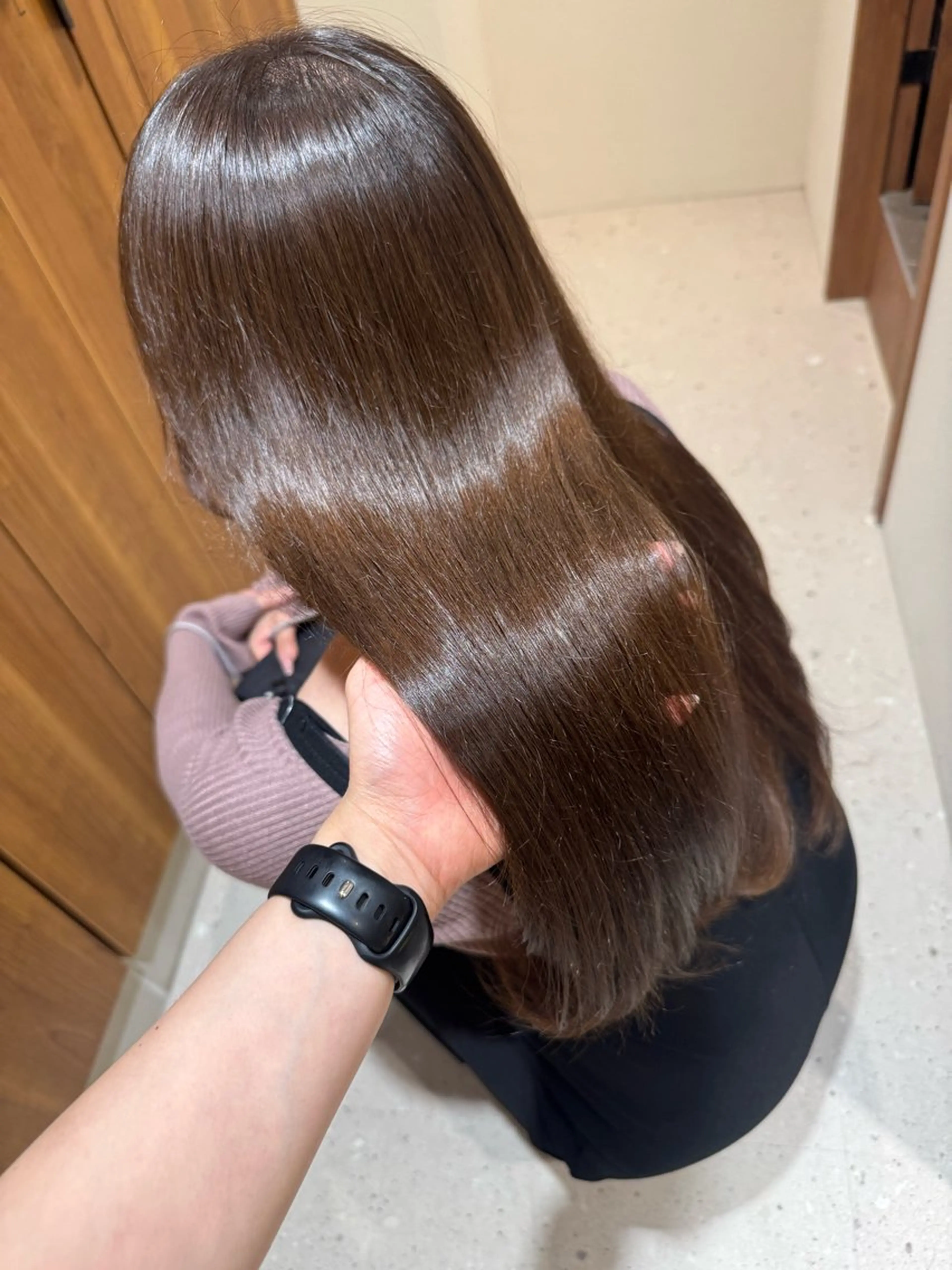 カラー ヘアカラー 透明感カラー／ 縮毛矯正／まりなのヘアスタイル