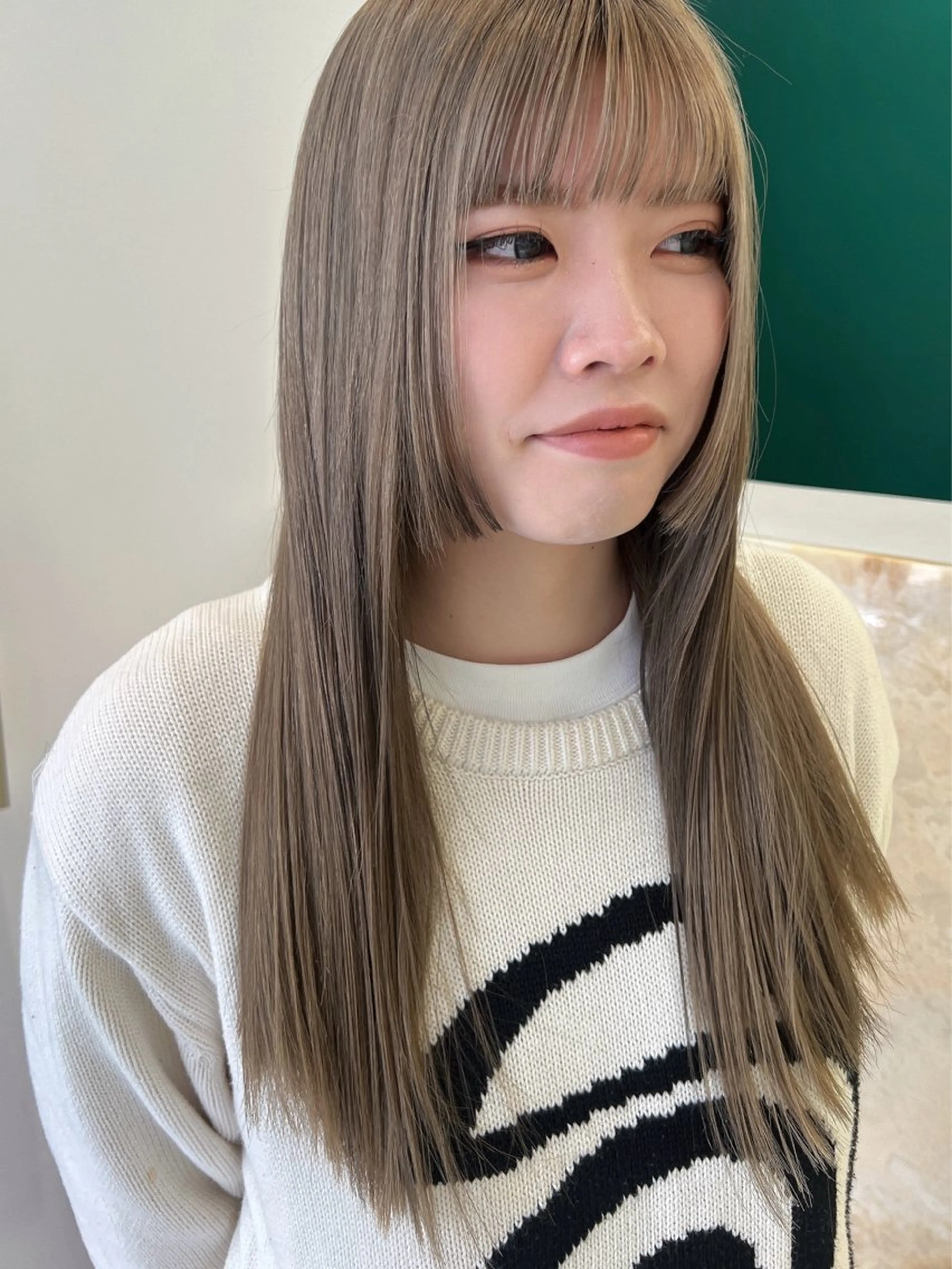 ロング 顔周りカット 姫カット カット トリートメント ブリーチなしカラー/ レイヤー/ASARIのヘアスタイル