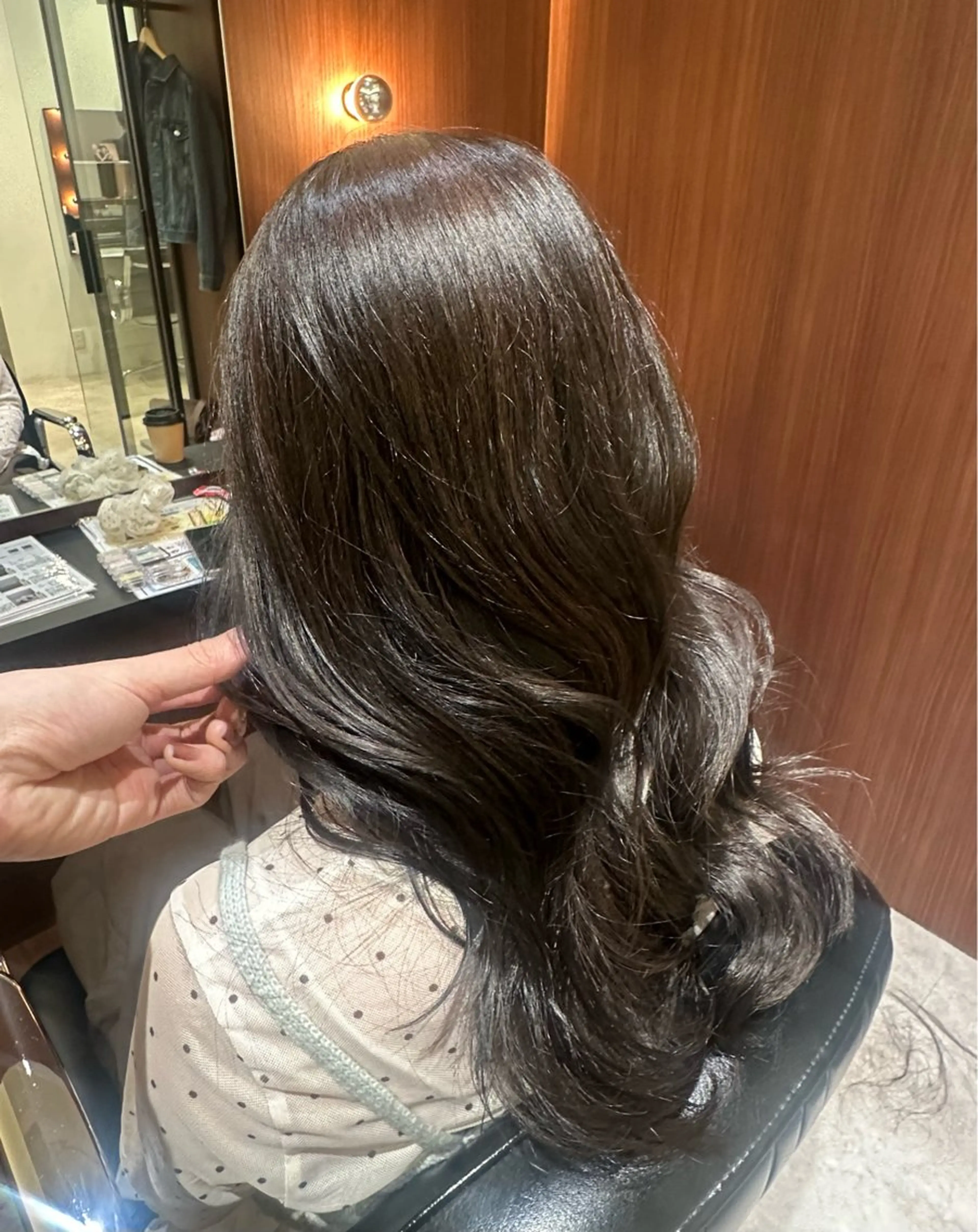 セミロング カラー 透明感カラー ヘアカラー ナカイフウタ /パーマのヘアスタイル