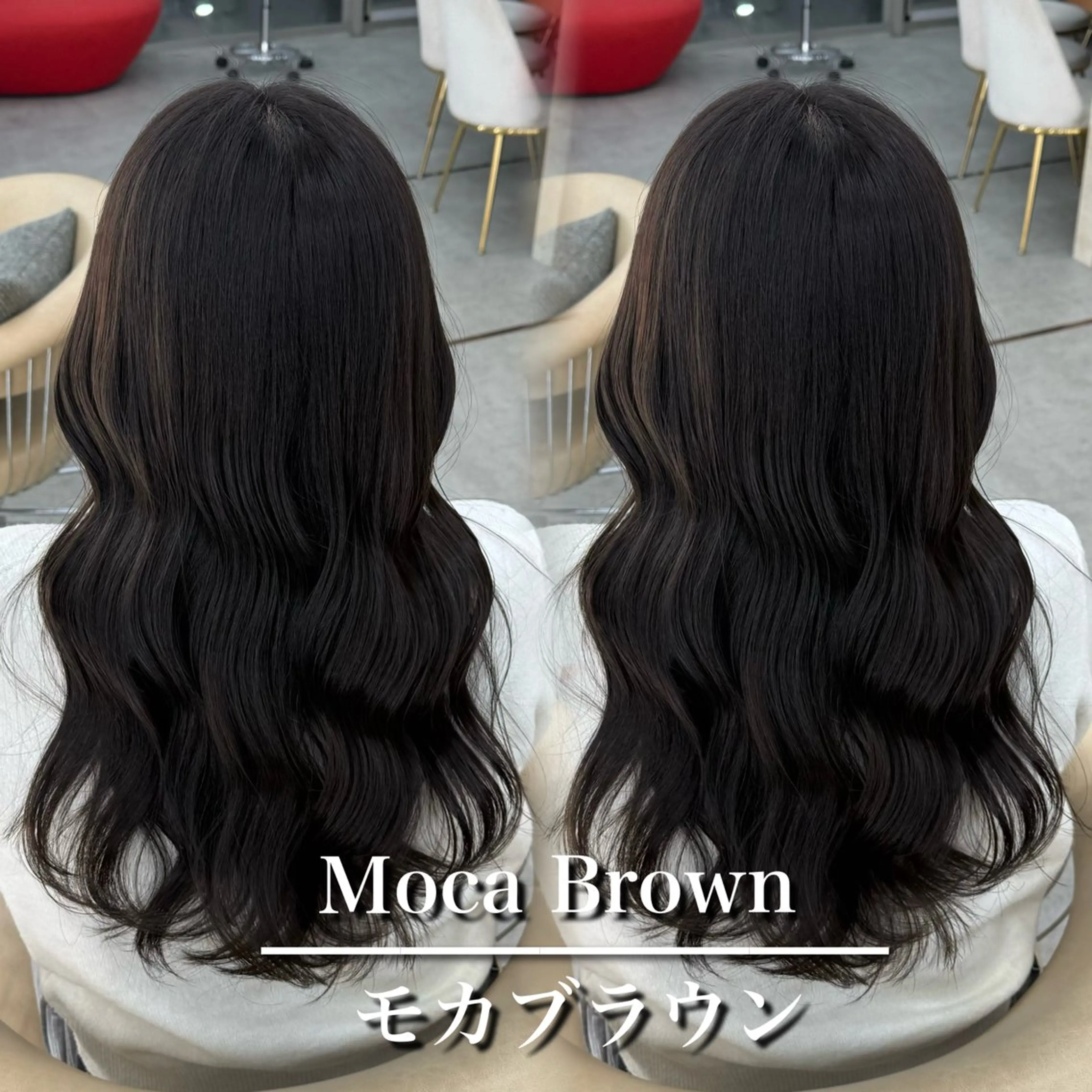 セミロング カラー 髪質改善|透明 感カラー🩵レイヤーのヘアスタイル