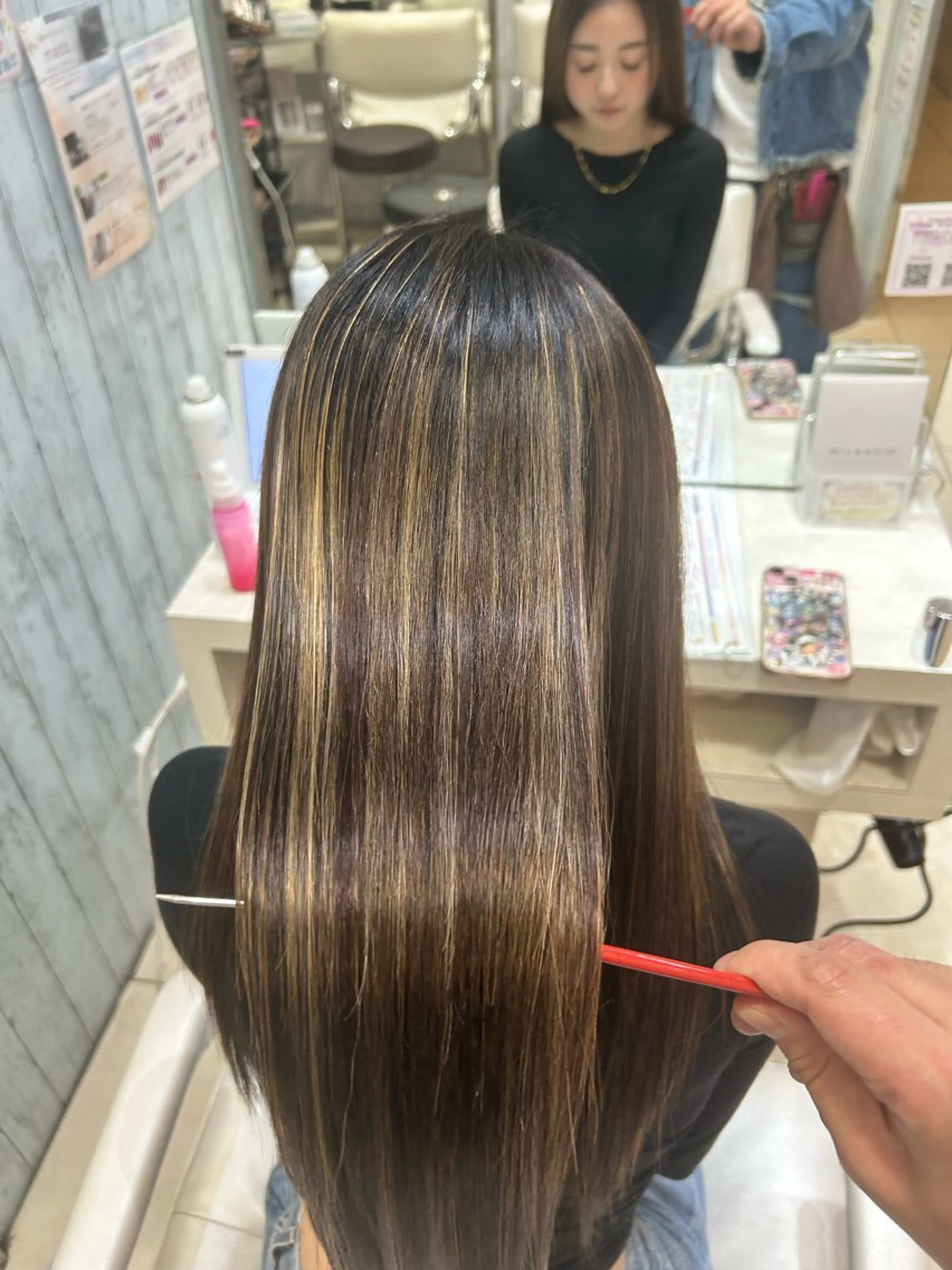 ロング ヘアカラー トリートメント 【髪質改善カラー】 瀧田嵐士🇰🇷のヘアスタイル