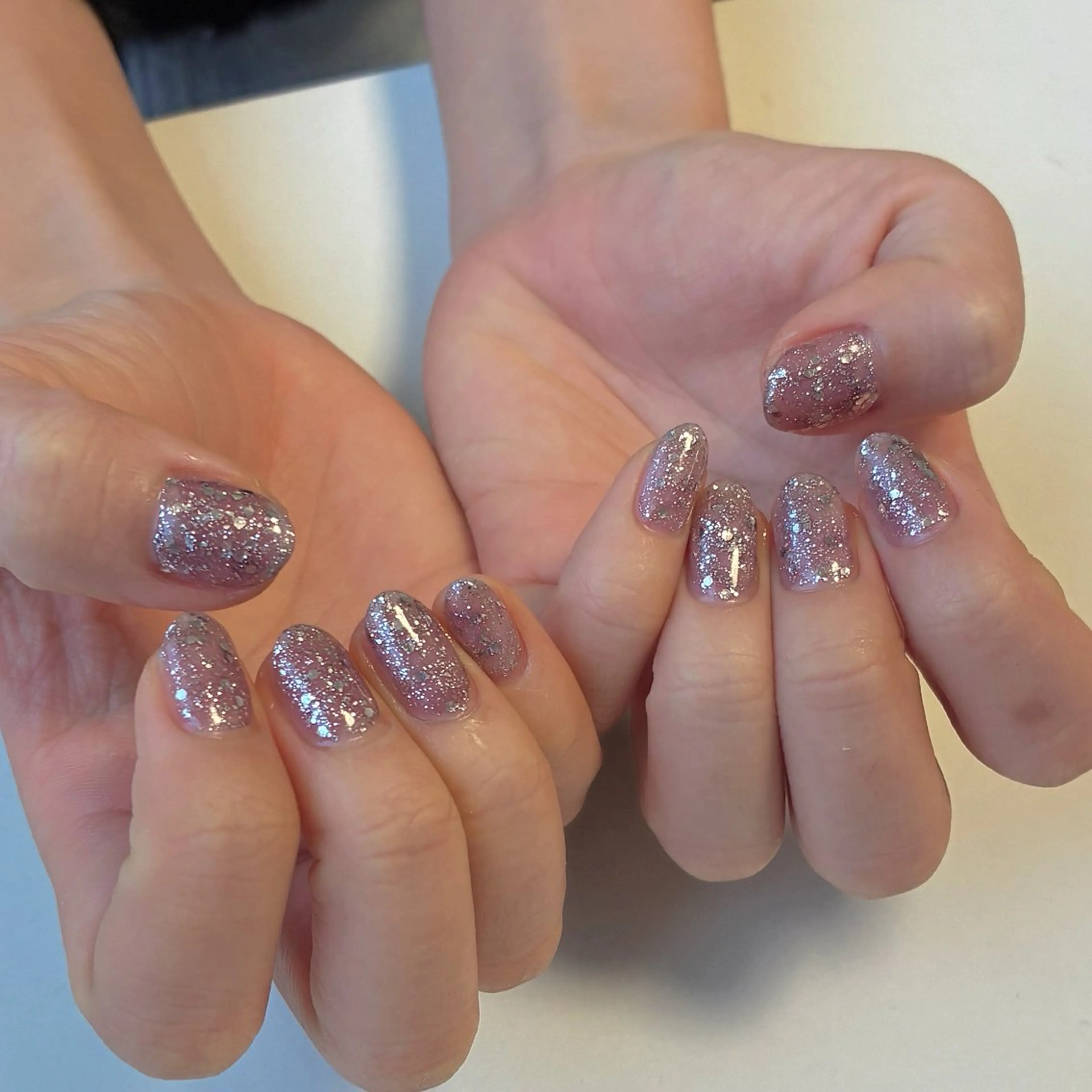 ネイル ラメ(グリッター) ワンカラーネイル ハンドネイル ネイルサロン💎 Bibiのネイルデザイン