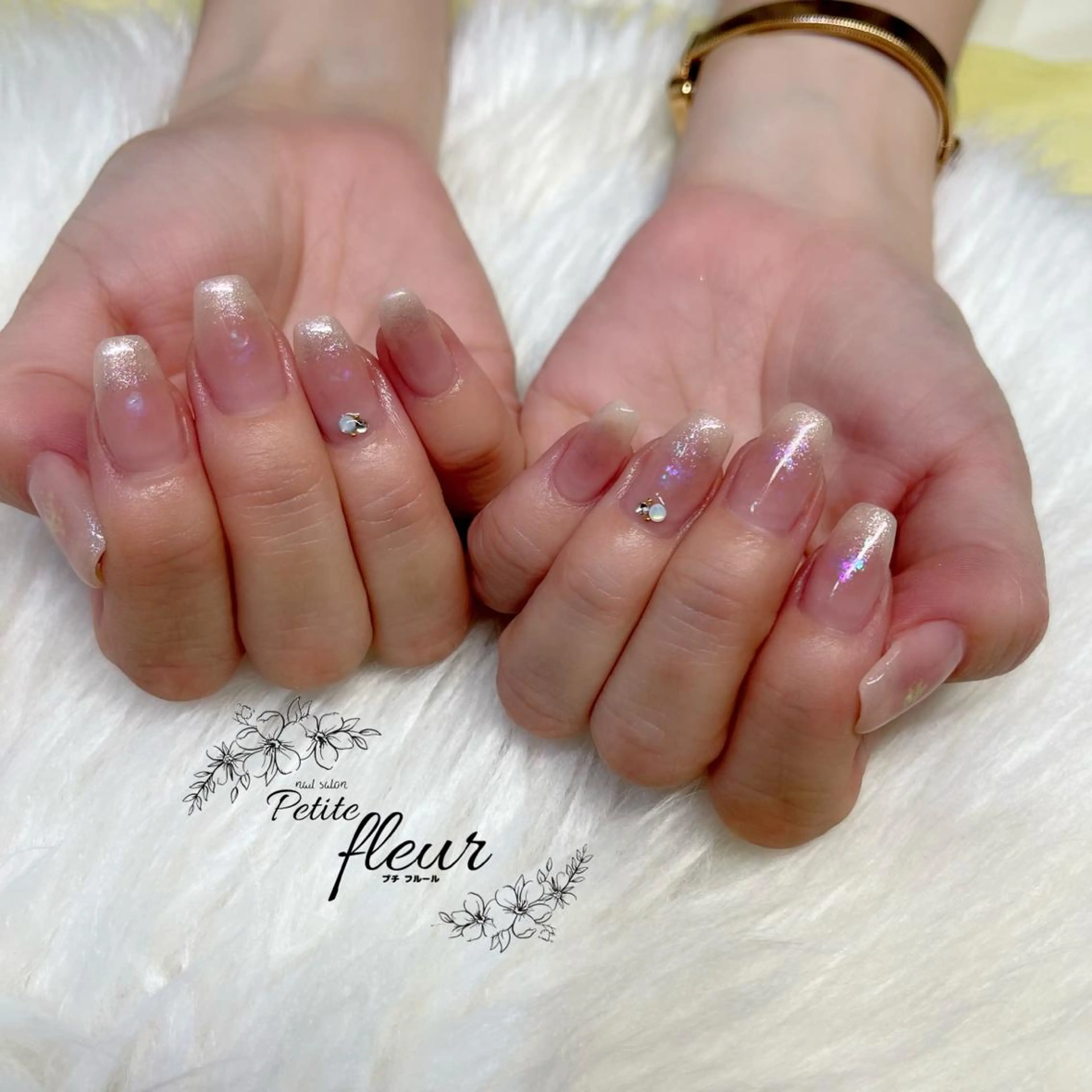 ネイル チークネイル ❁⃘*。Petite fleur❁⃘*りさのネイルデザイン
