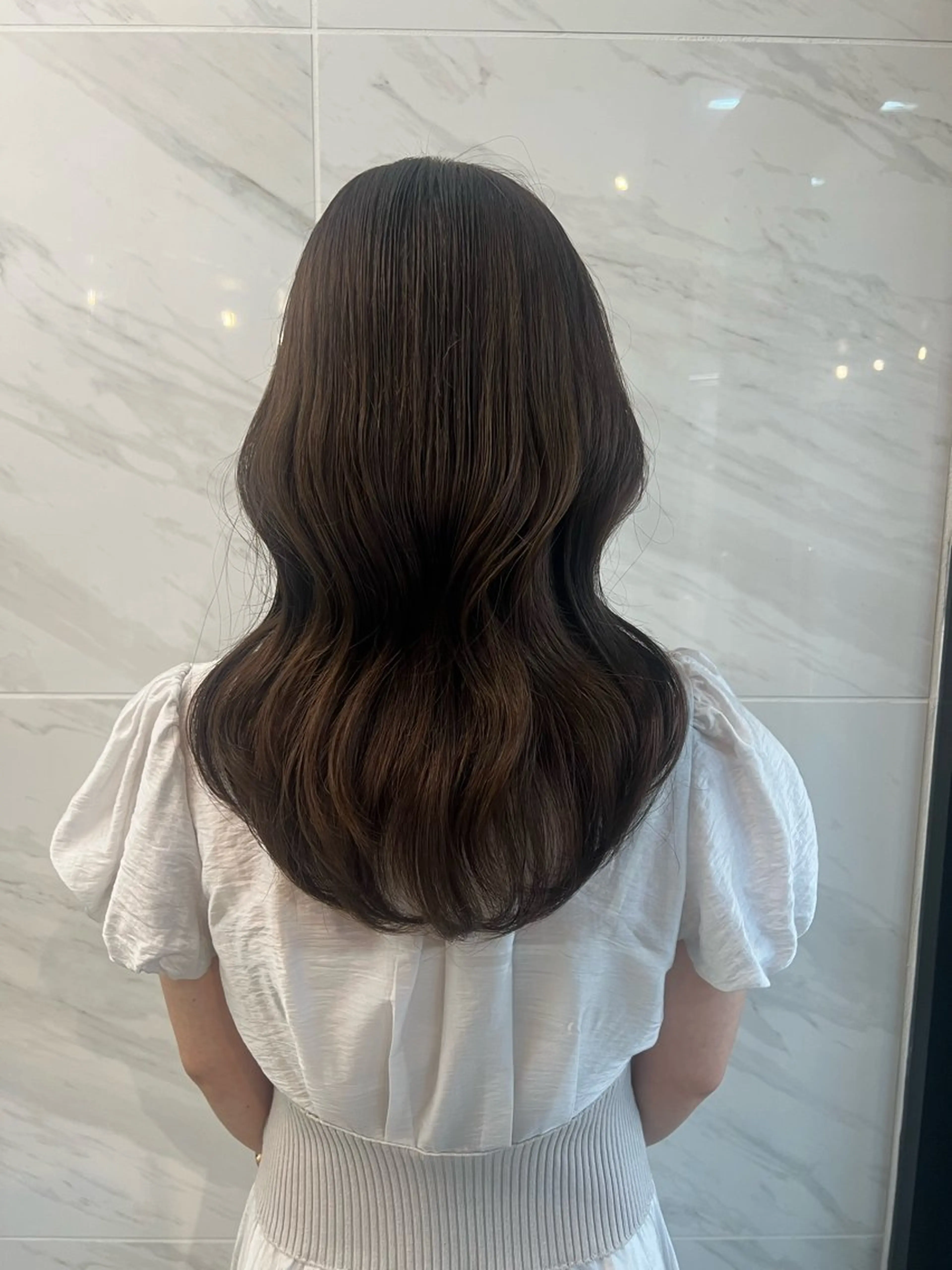 セミロング 韓国風ヘア カット ヘアカラー 🩶レイヤーカット/ さわ🩶のヘアスタイル