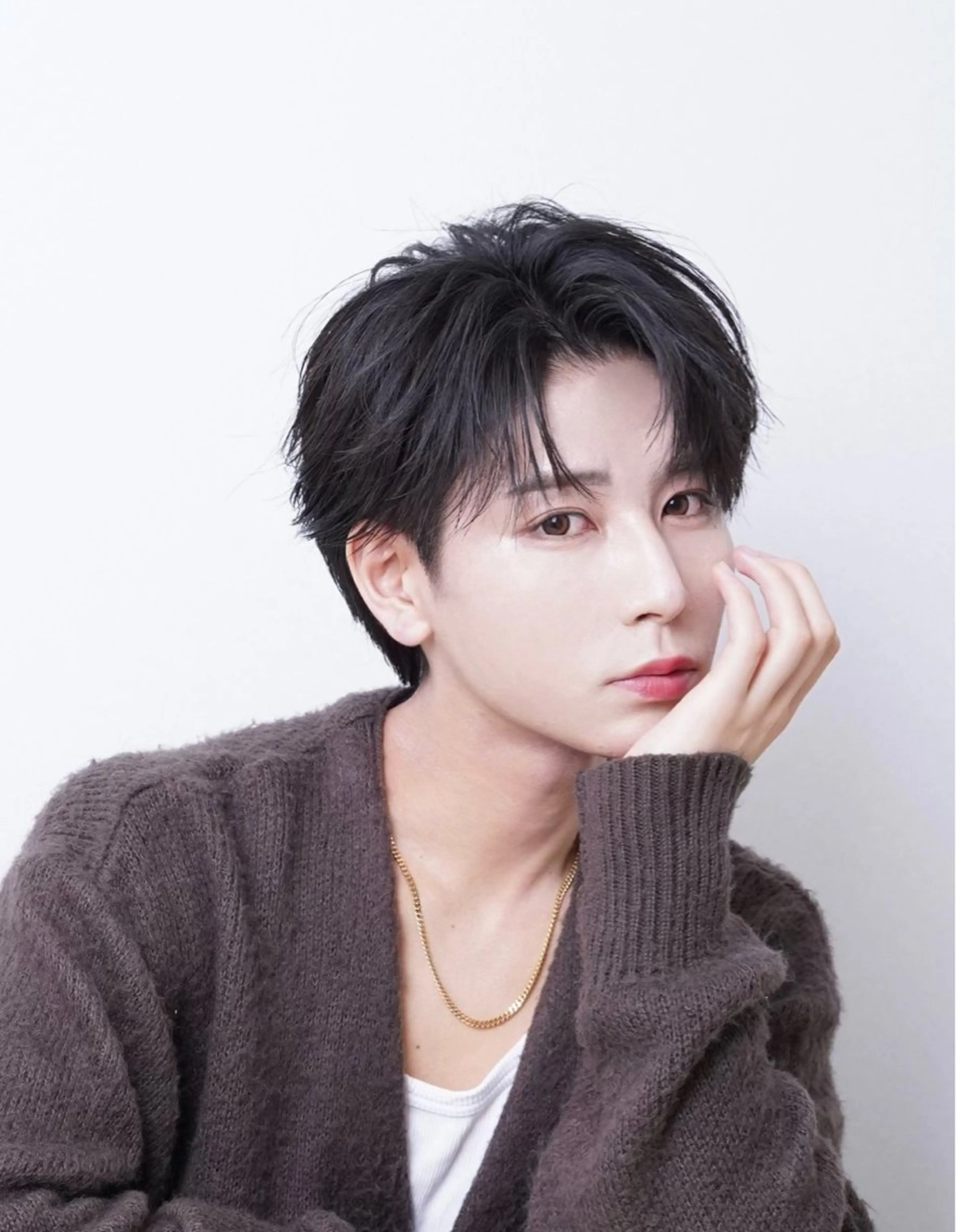 ショート カラー パーマ メンズ センターパート マッシュ ✂️メンズカット ひろき✂️のヘアスタイル