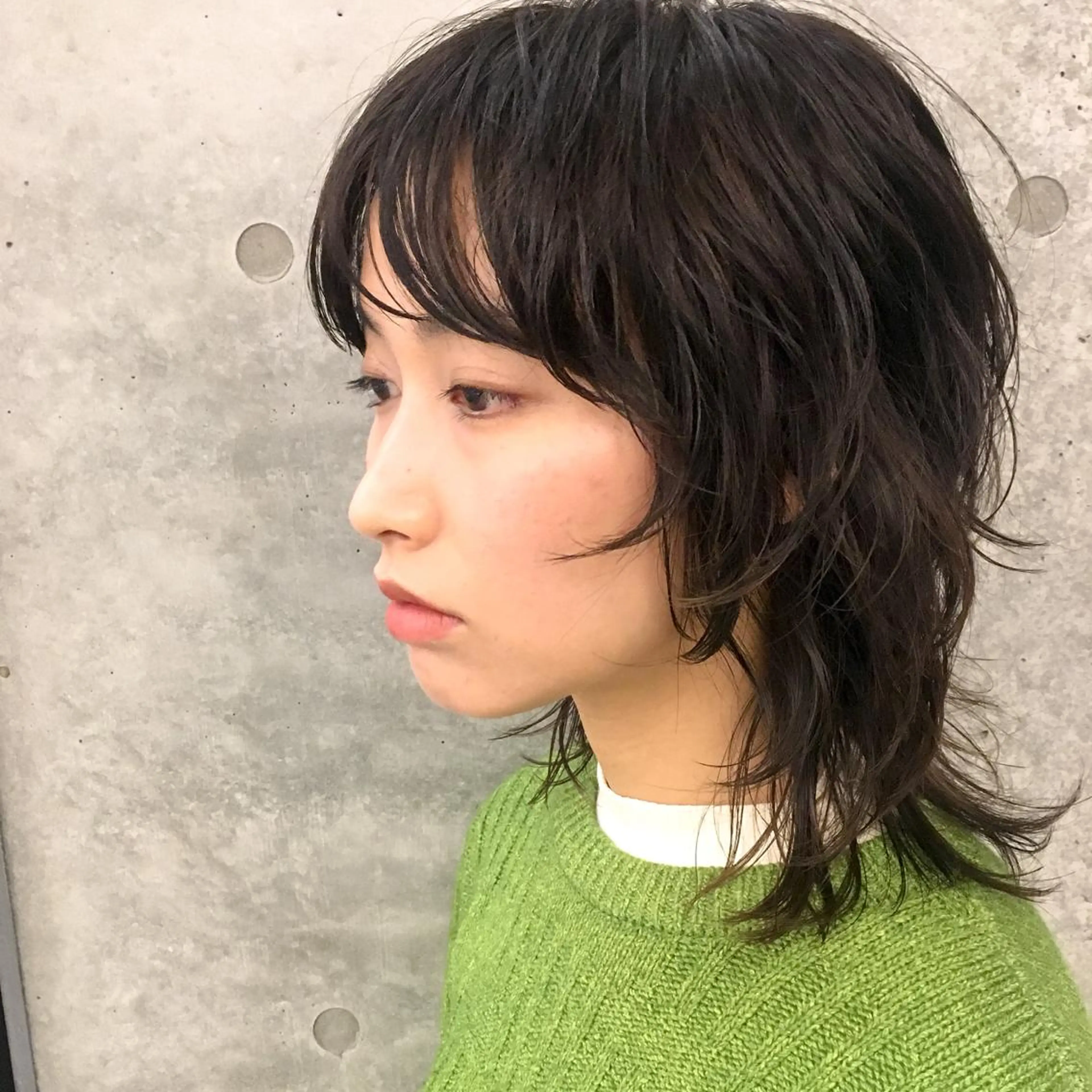 ミディアム パーマ ミディアムパーマ ウルフカット 美髪/デザイン /　湯本　哲也のヘアスタイル