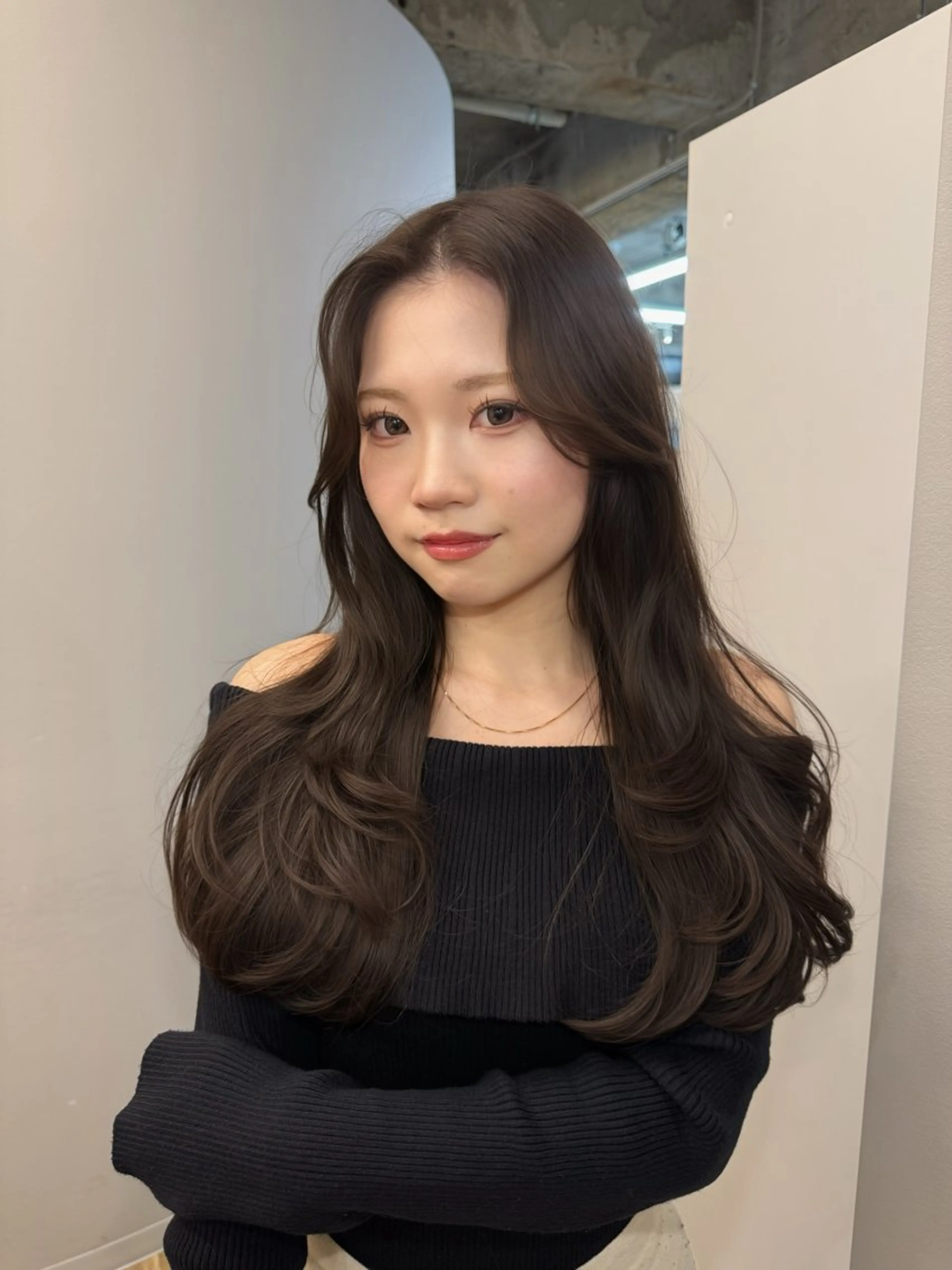 ロング レイヤーカット カット ヘアカラー トリートメント カノエ大濠店 /RINAのヘアスタイル