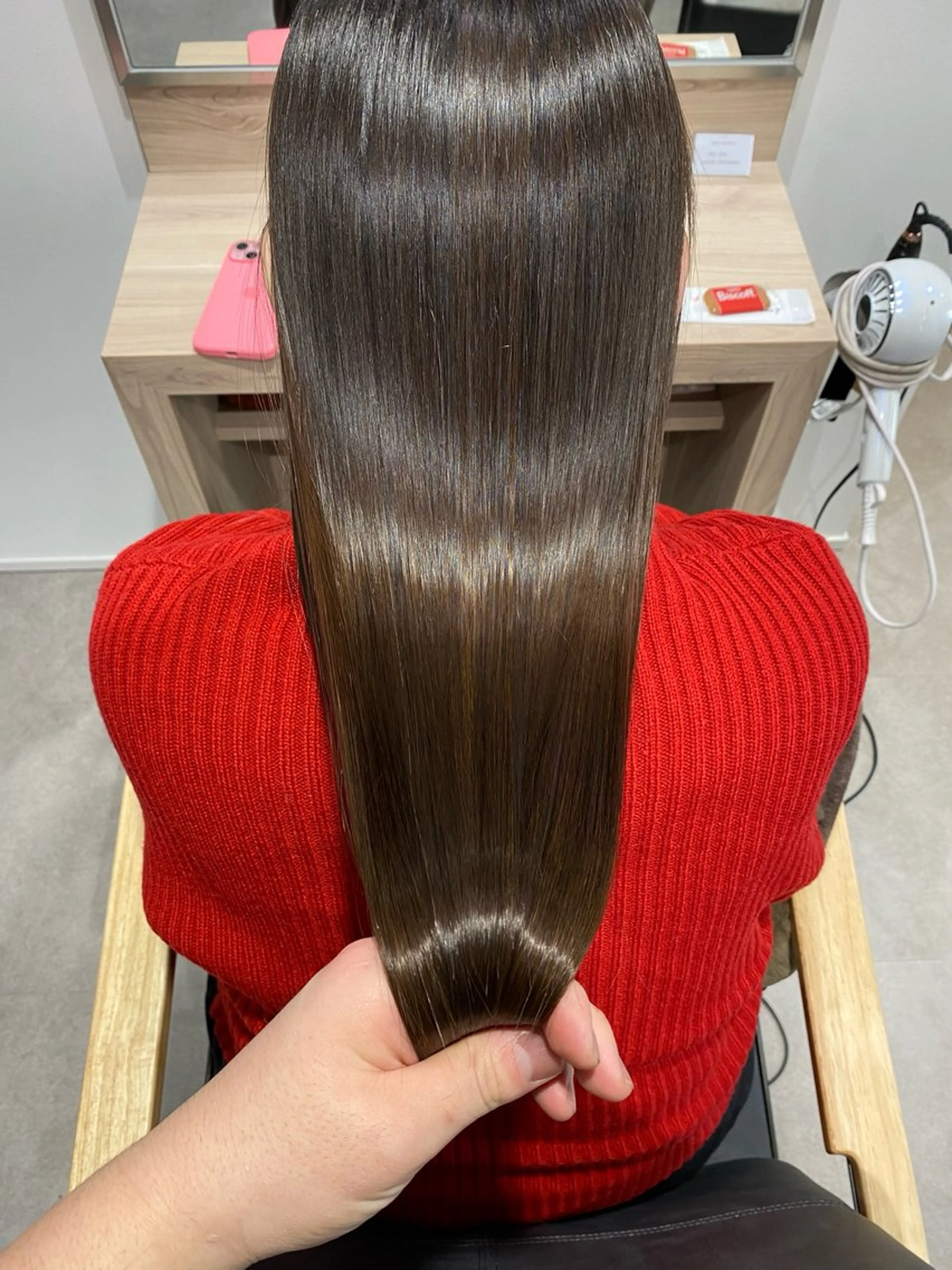 ロング 縮毛矯正 カット 縮毛矯正 トリートメント 東田 恋のヘアスタイル